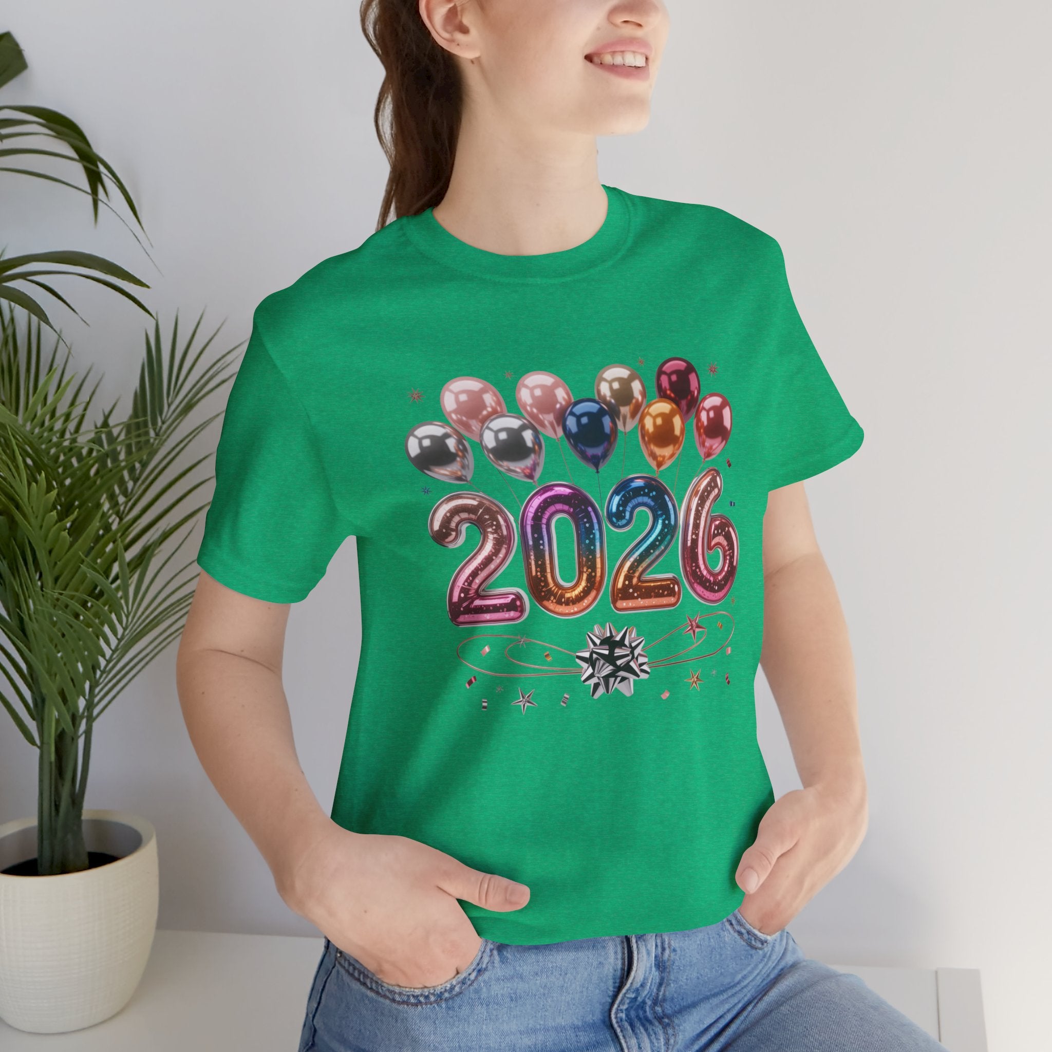 2026 Celebration T-Shirt — Festive Balloon New Year Tee