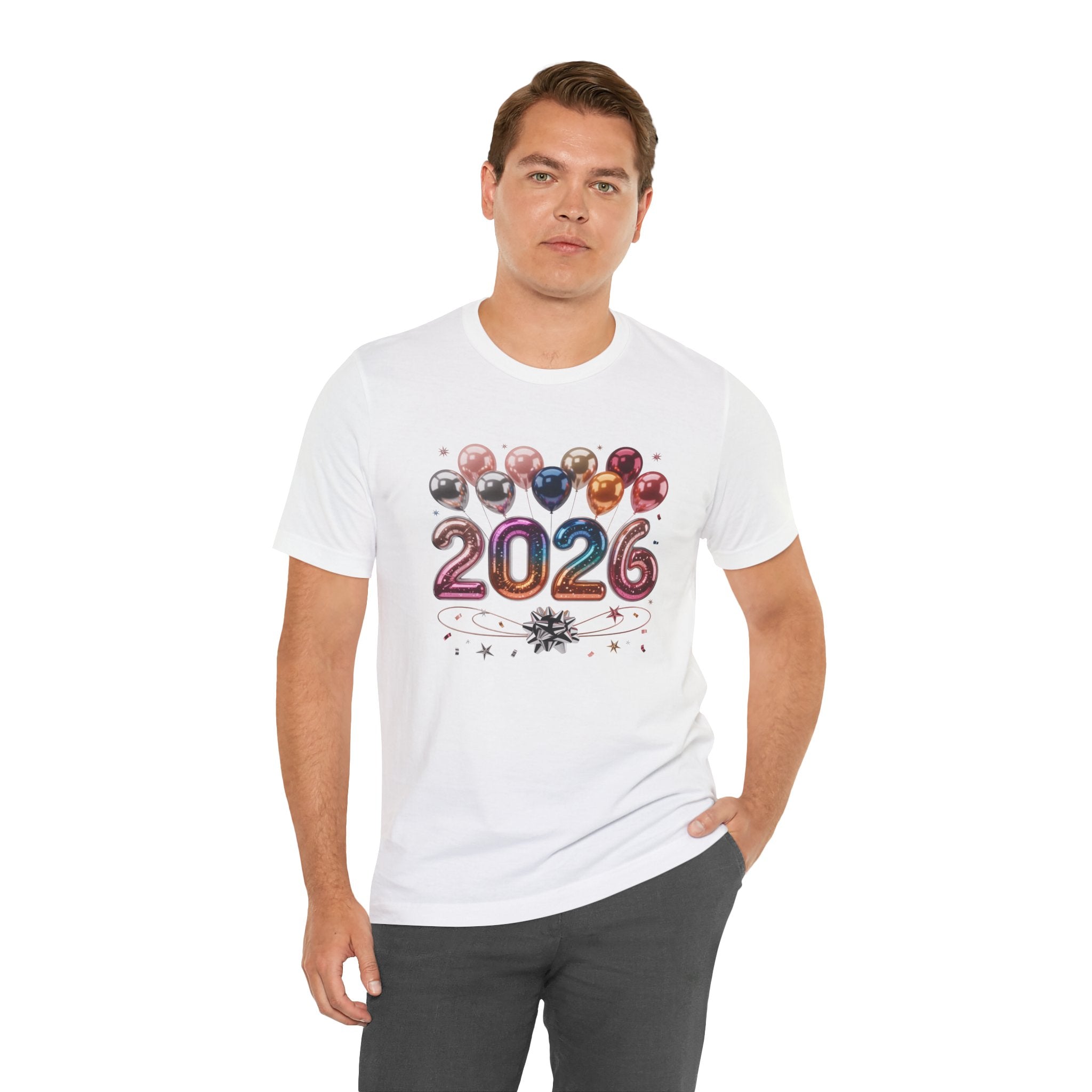 2026 Celebration T-Shirt — Festive Balloon New Year Tee
