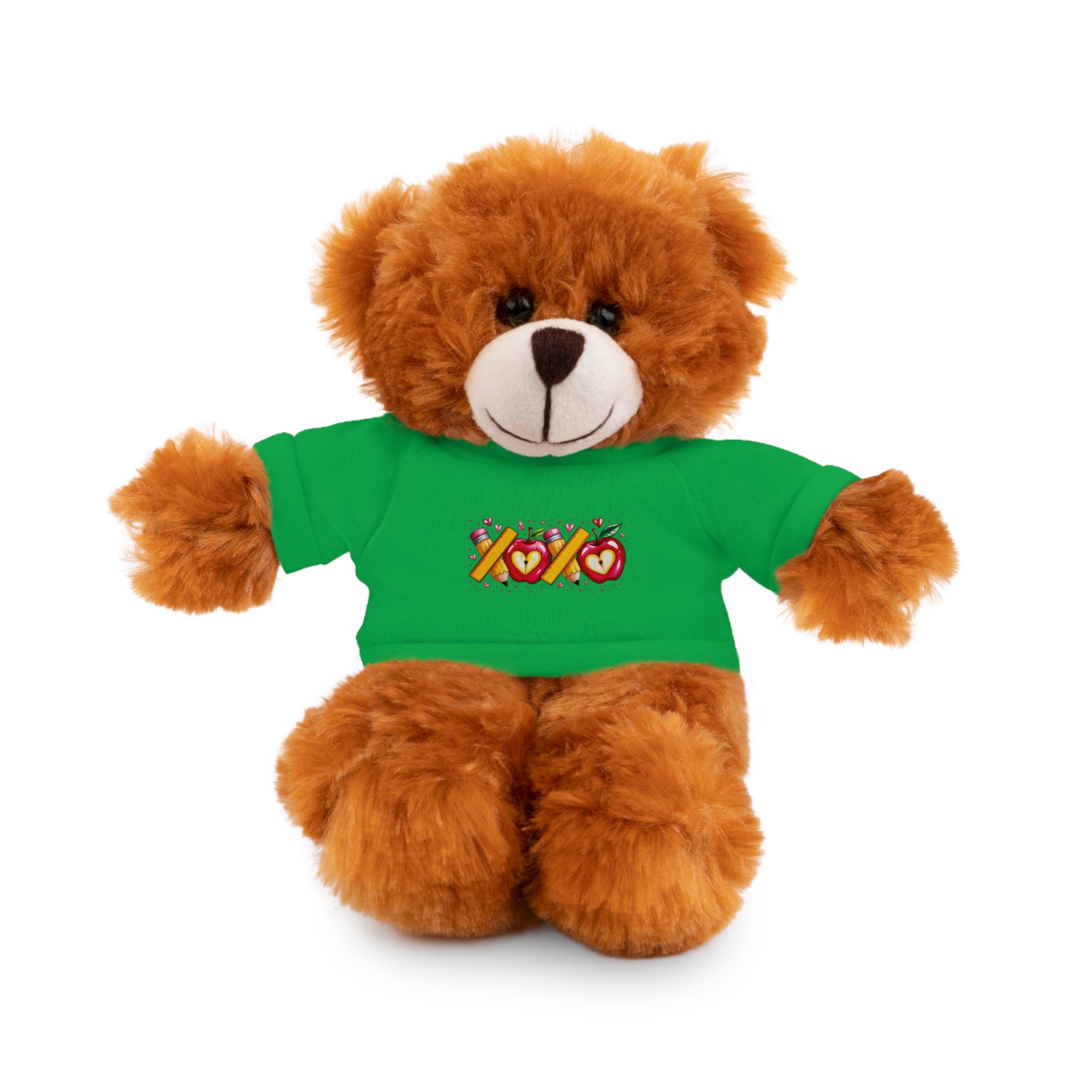 Green Teddy Bear with 'XOXO' Tee – Cute Stuffed Animal Gift