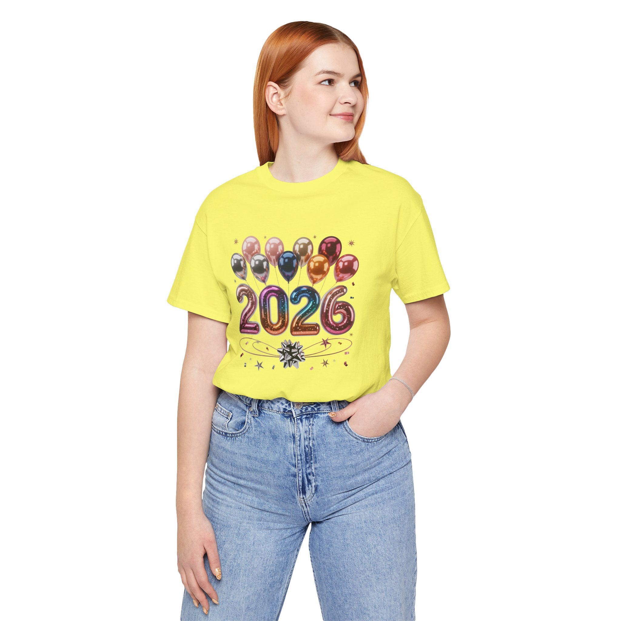 2026 Celebration T-Shirt — Festive Balloon New Year Tee