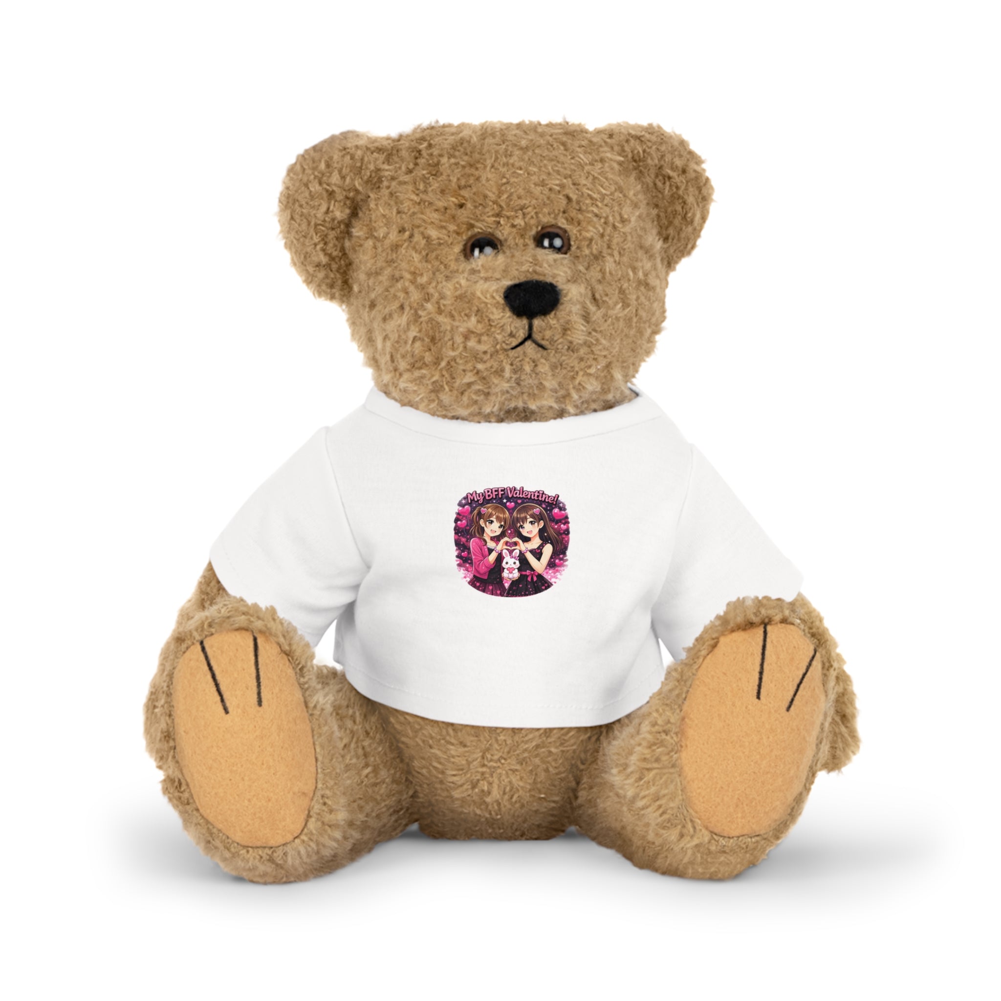 Plush Buddy with Cute Graphic T-Shirt