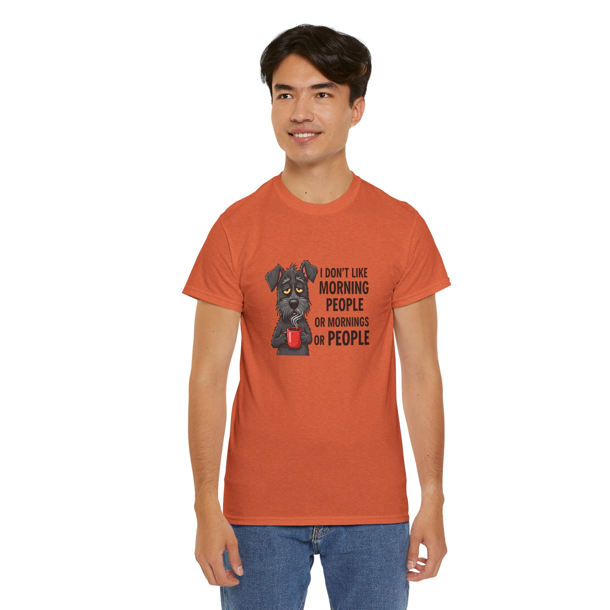 I Don't Like Morning People Unisex Heavy Cotton Tee