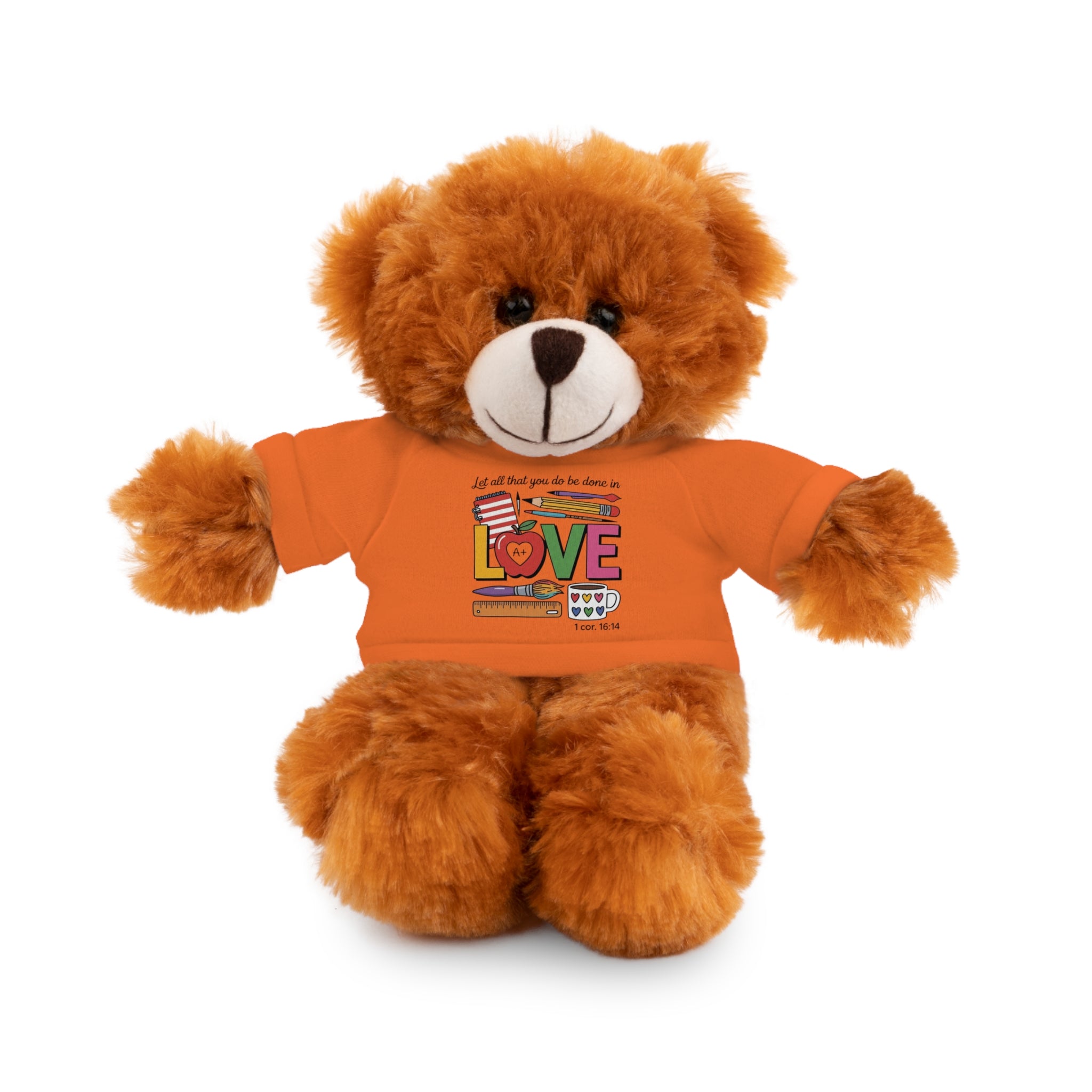 Green Teddy Bear with 'XOXO' Tee – Cute Stuffed Animal Gift