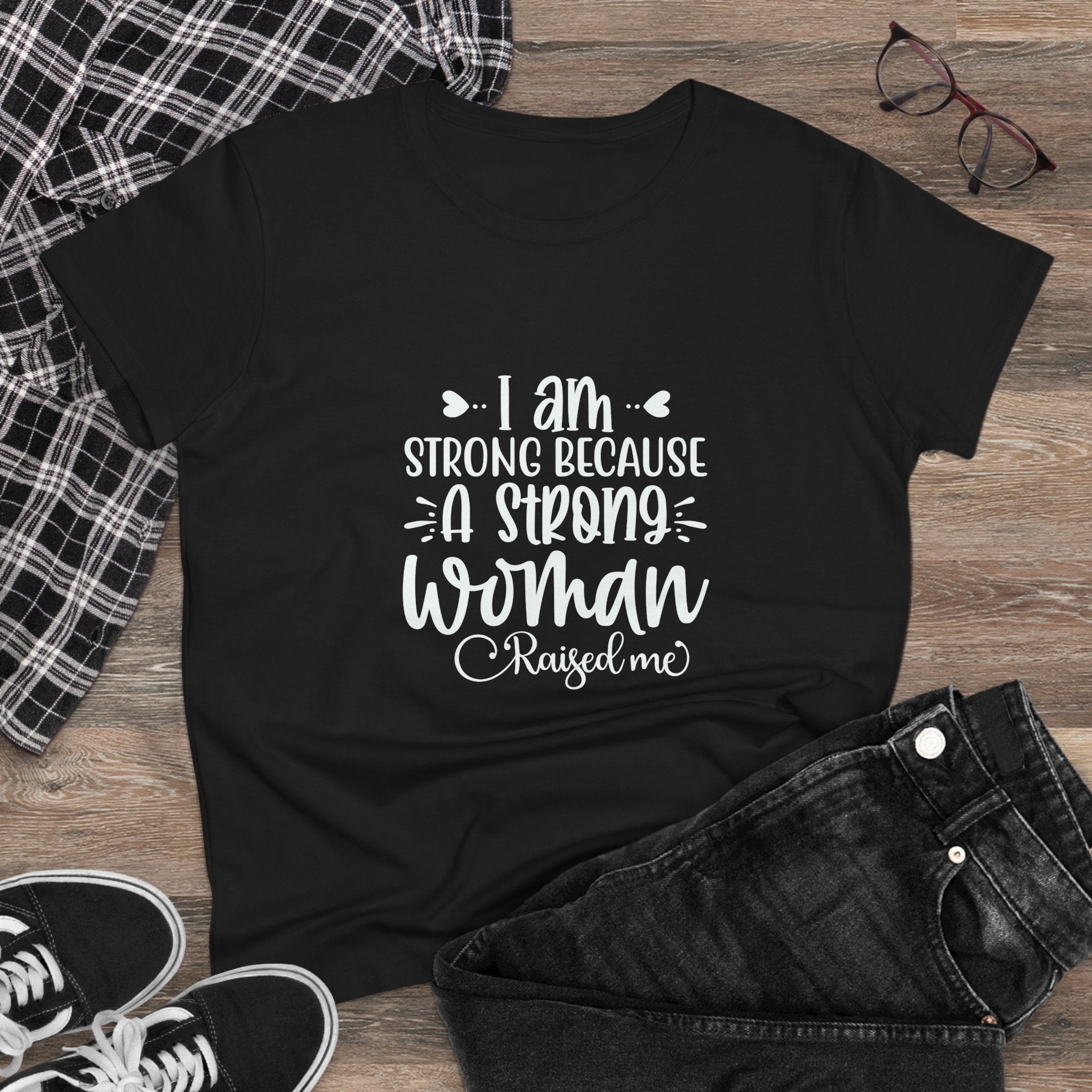 Raised by Strong woman Women's Cotton Tee