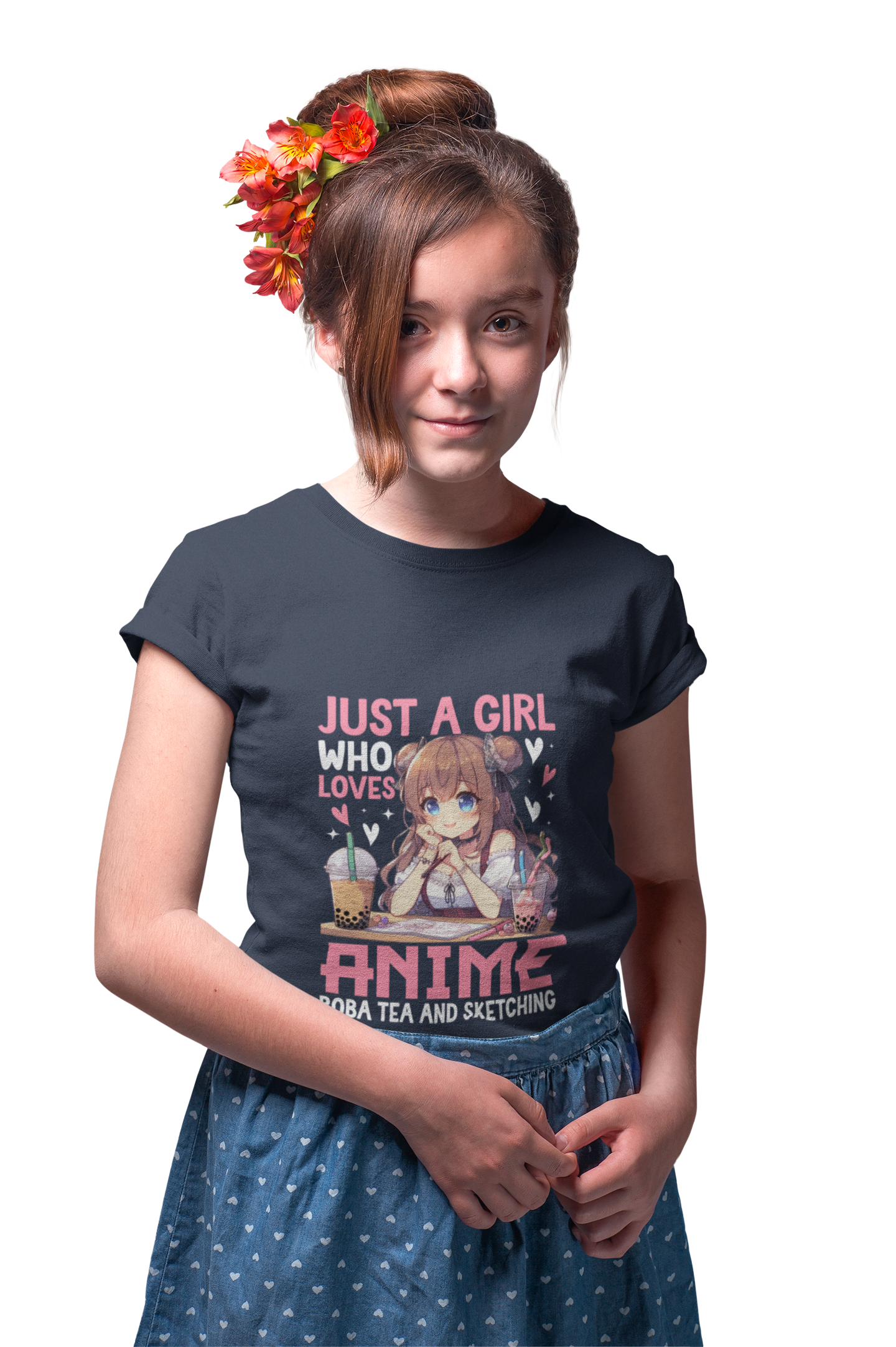 Just a Girl who loves Anime Teen Cotton Tee