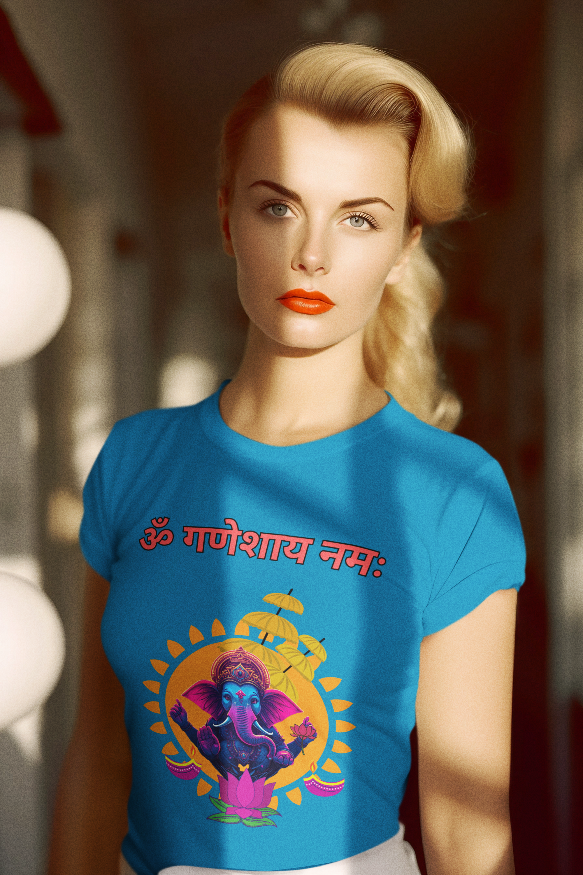 Hindutva : Om Ganeshaya Namaha Sanskrit T-Shirt