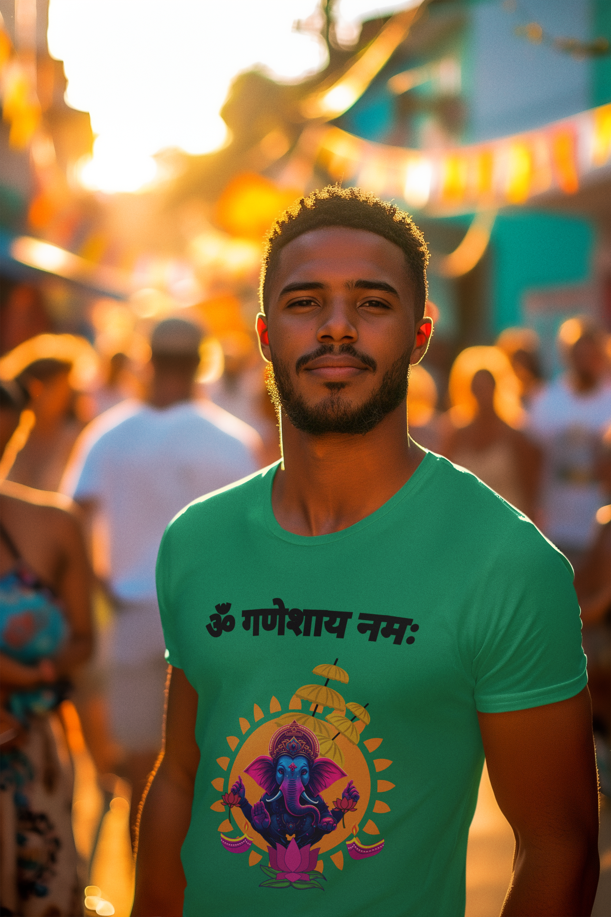 Hindutva : Om Ganeshaya Namaha Sanskrit T-Shirt