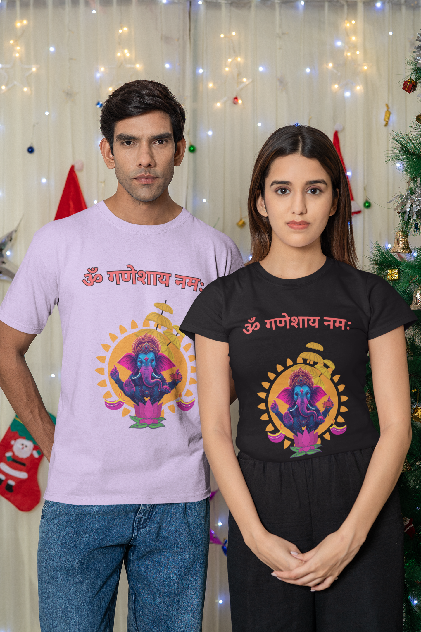 Hindutva : Om Ganeshaya Namaha Sanskrit T-Shirt