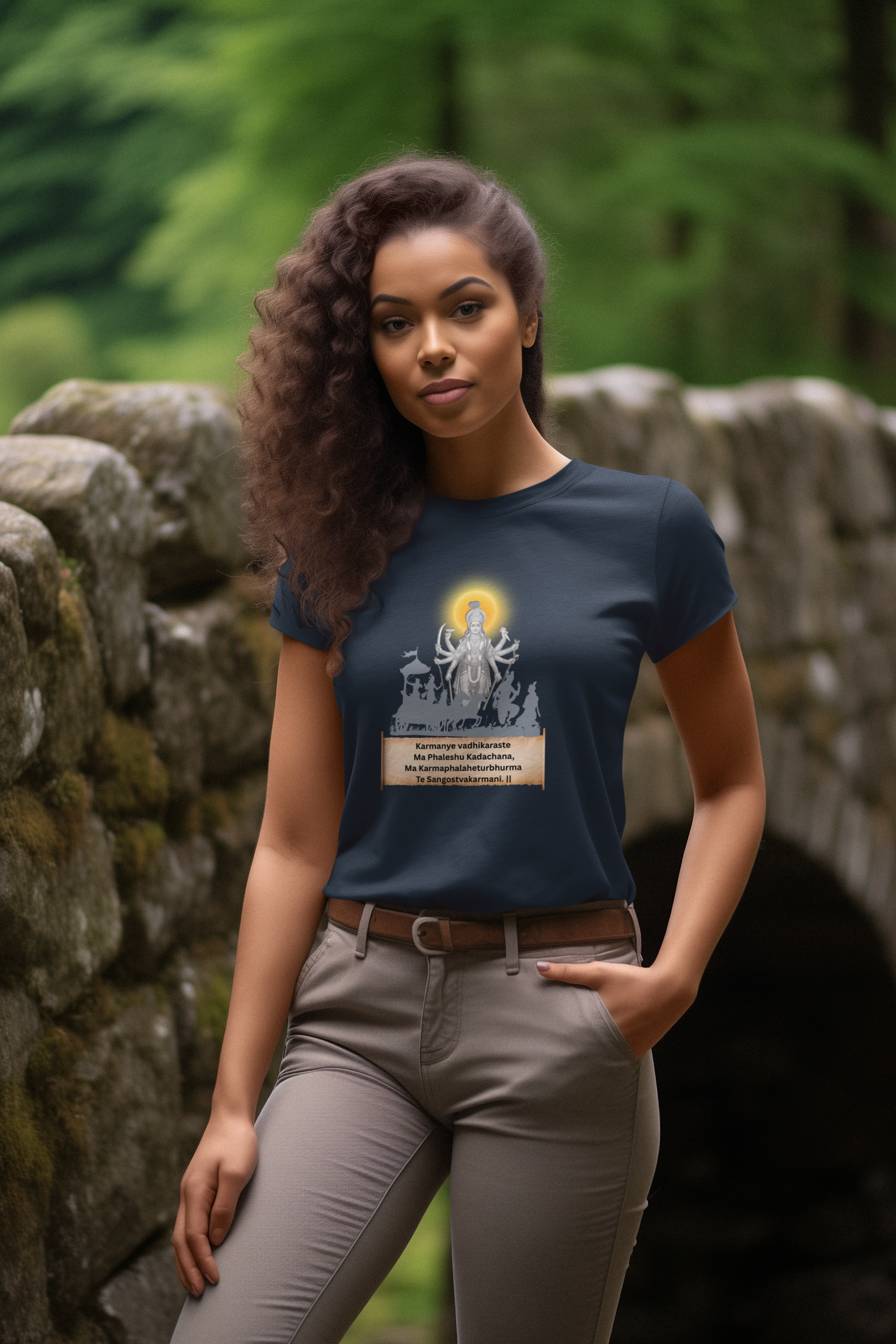 Hindutva : Bhagavad Gita Strand in English T-Shirt