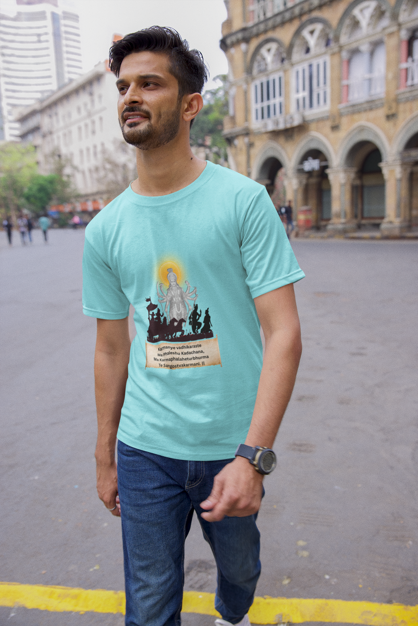 Hindutva : Bhagavad Gita Strand in English T-Shirt