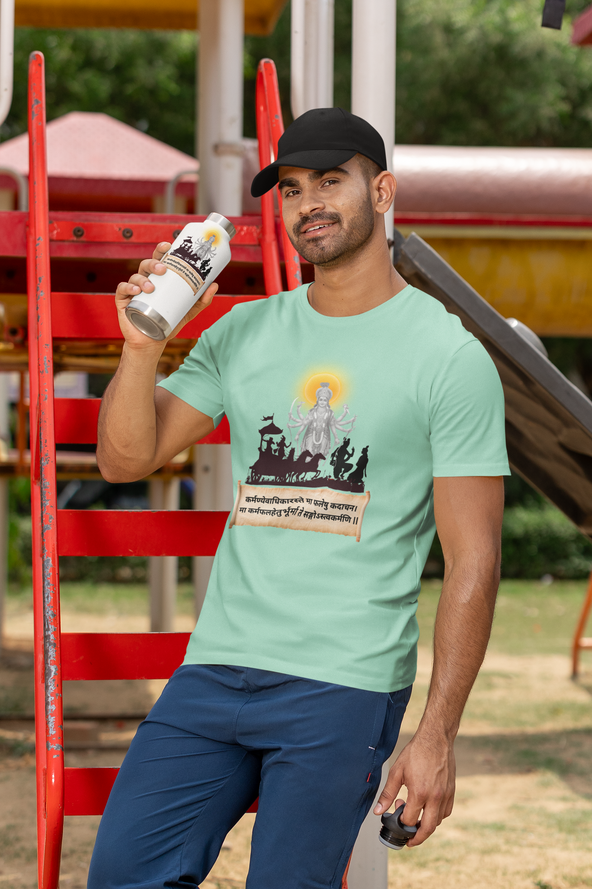 Hindutva : Bhagavad Gita Strand in Sanskrit T-Shirt