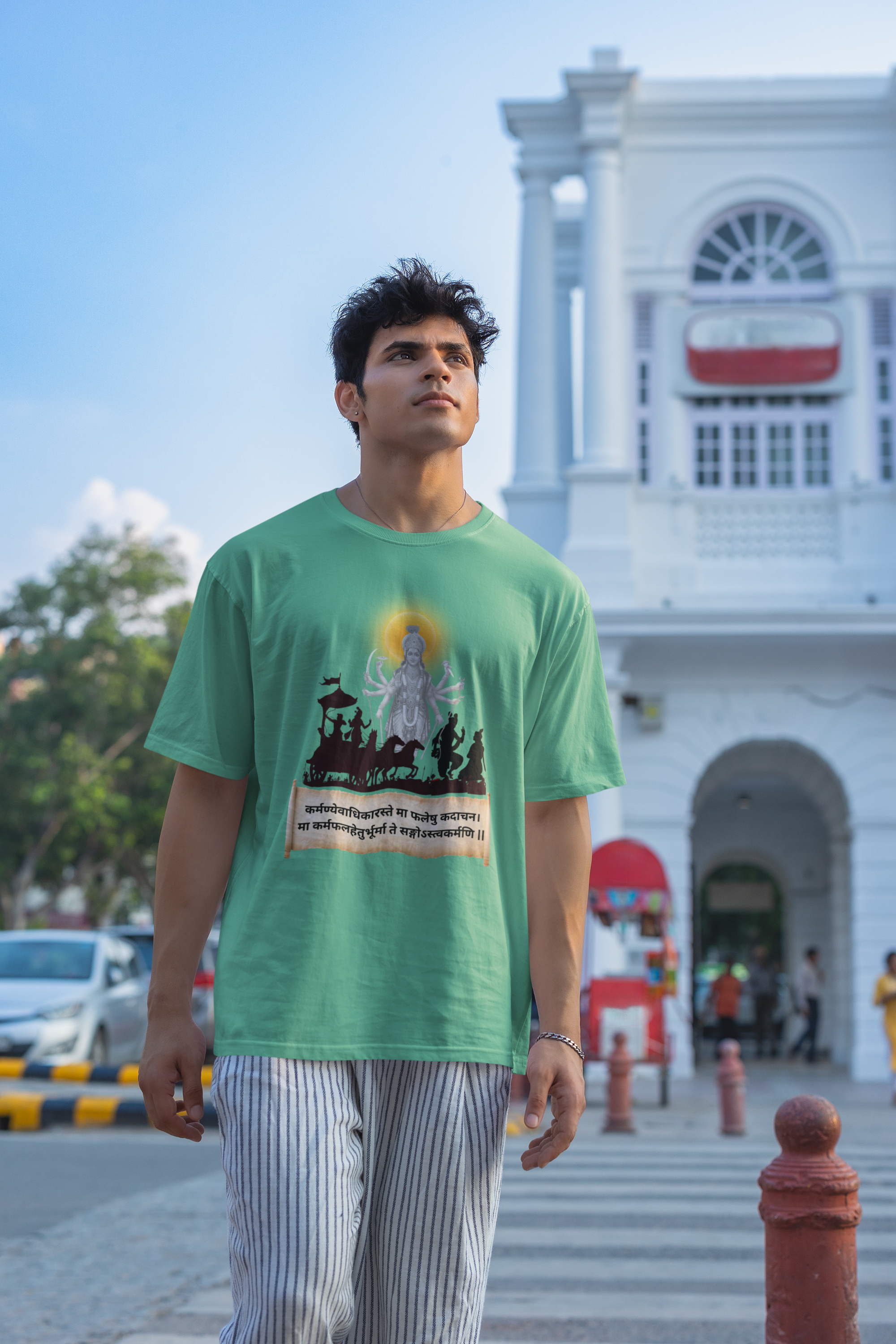 Hindutva : Bhagavad Gita Strand in Sanskrit T-Shirt
