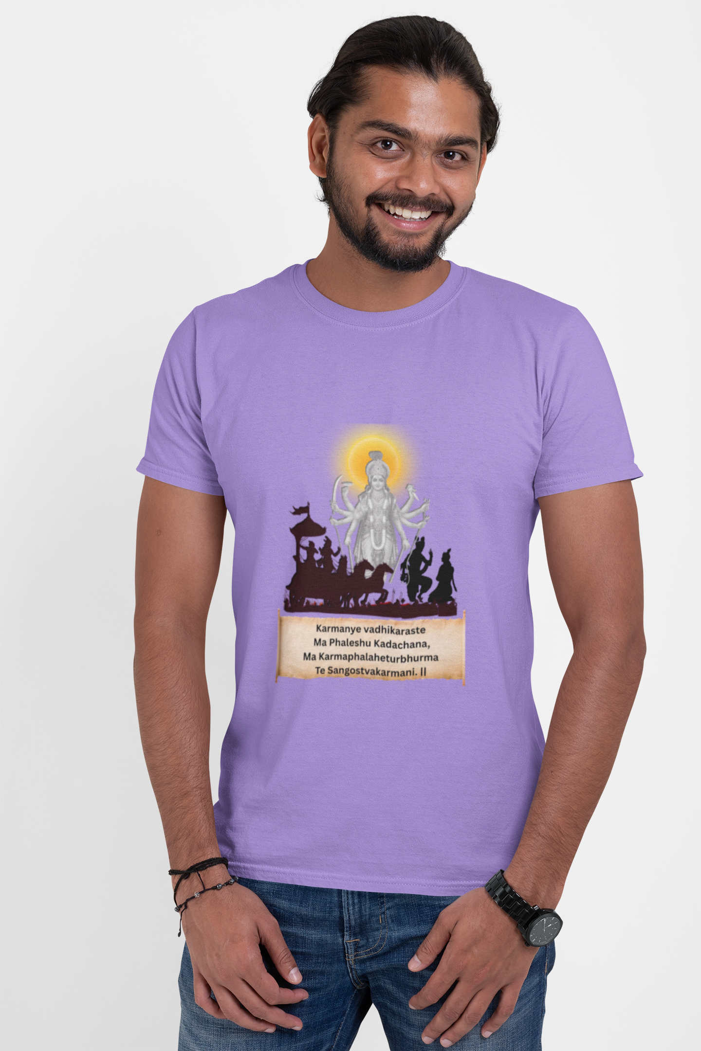 Hindutva : Bhagavad Gita Strand in English T-Shirt