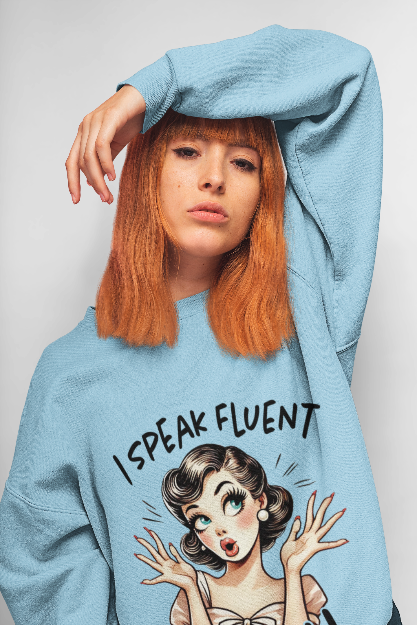 Fluent Eyeroll Softstyle Fleece Crewneck Sweatshirt