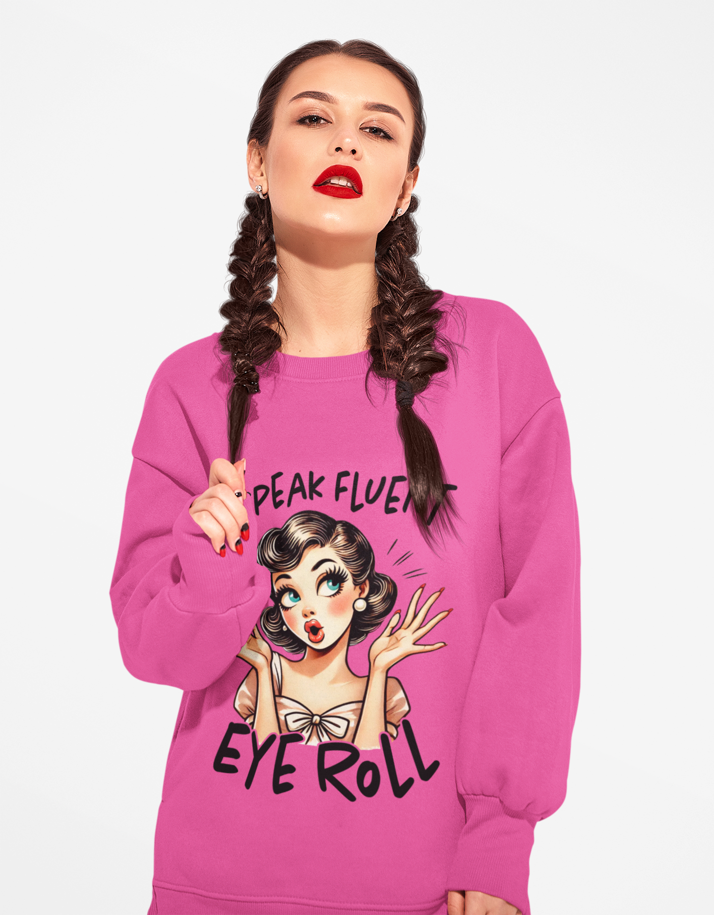 Fluent Eyeroll Softstyle Fleece Crewneck Sweatshirt