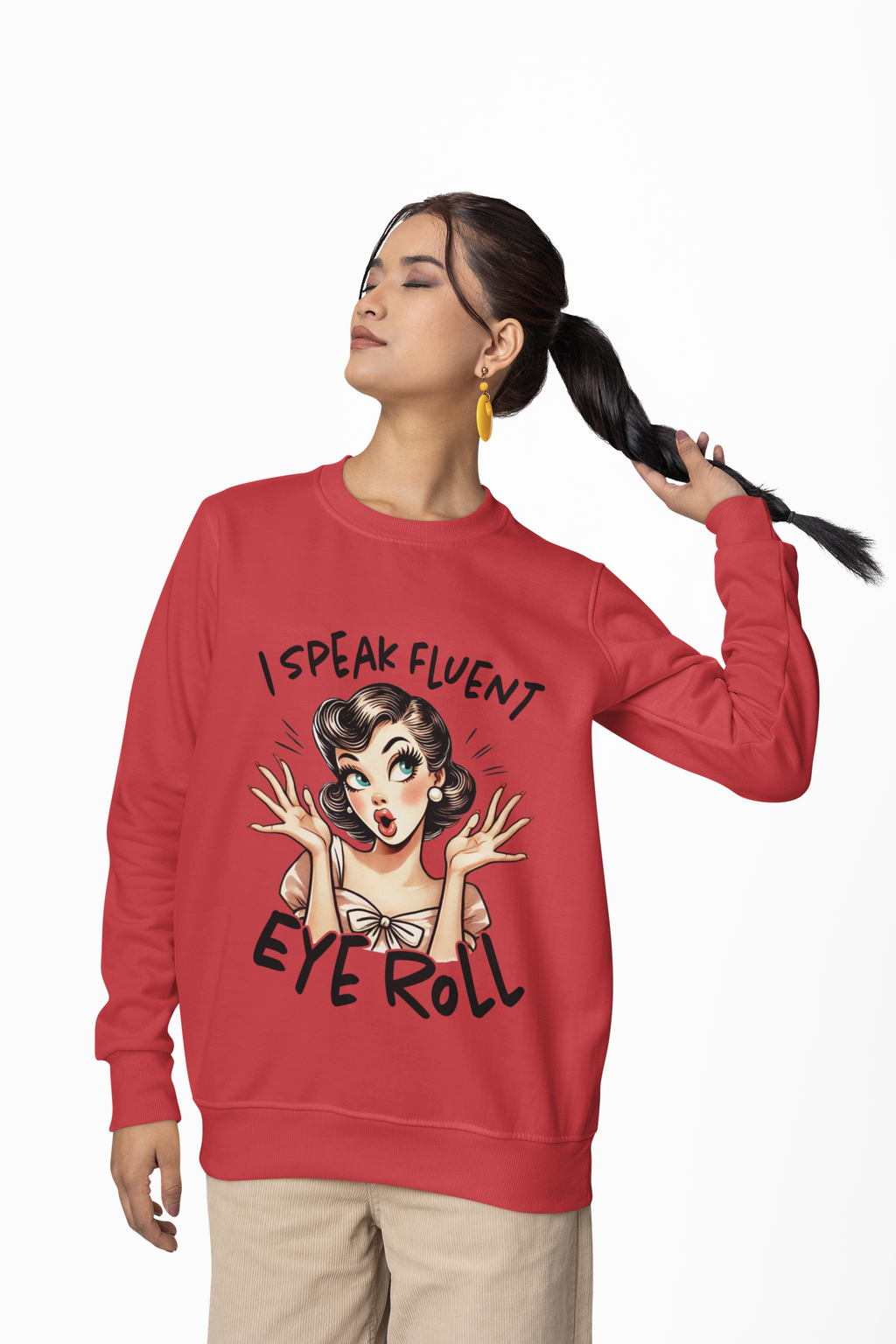 Fluent Eyeroll Softstyle Fleece Crewneck Sweatshirt