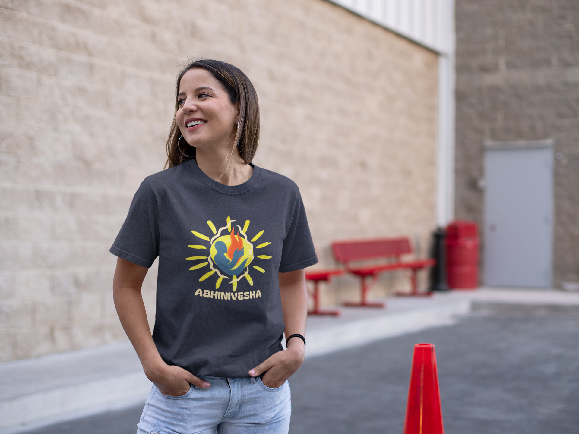 Abhinivesha Flame Globe T-Shirt