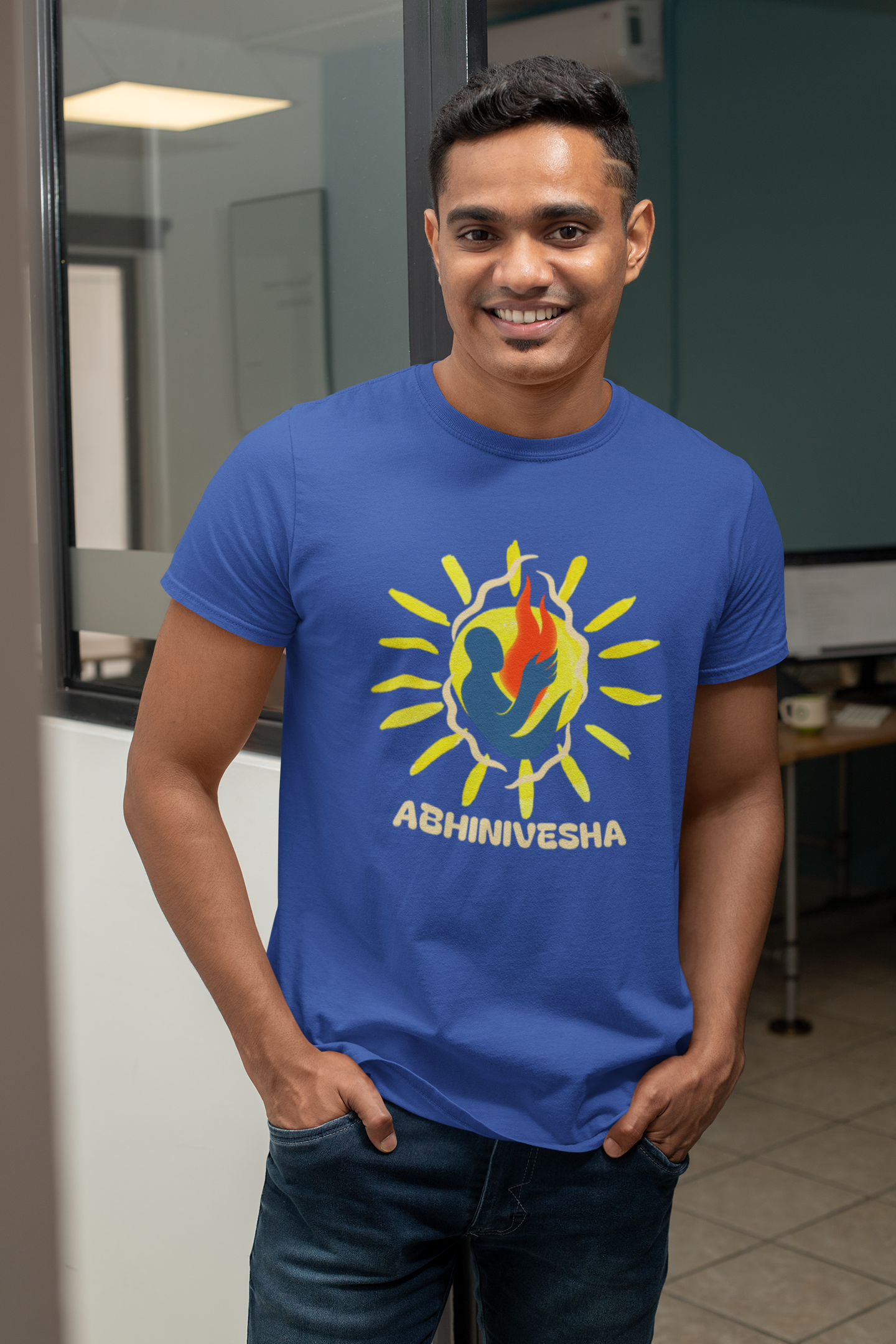 Abhinivesha Flame Globe T-Shirt