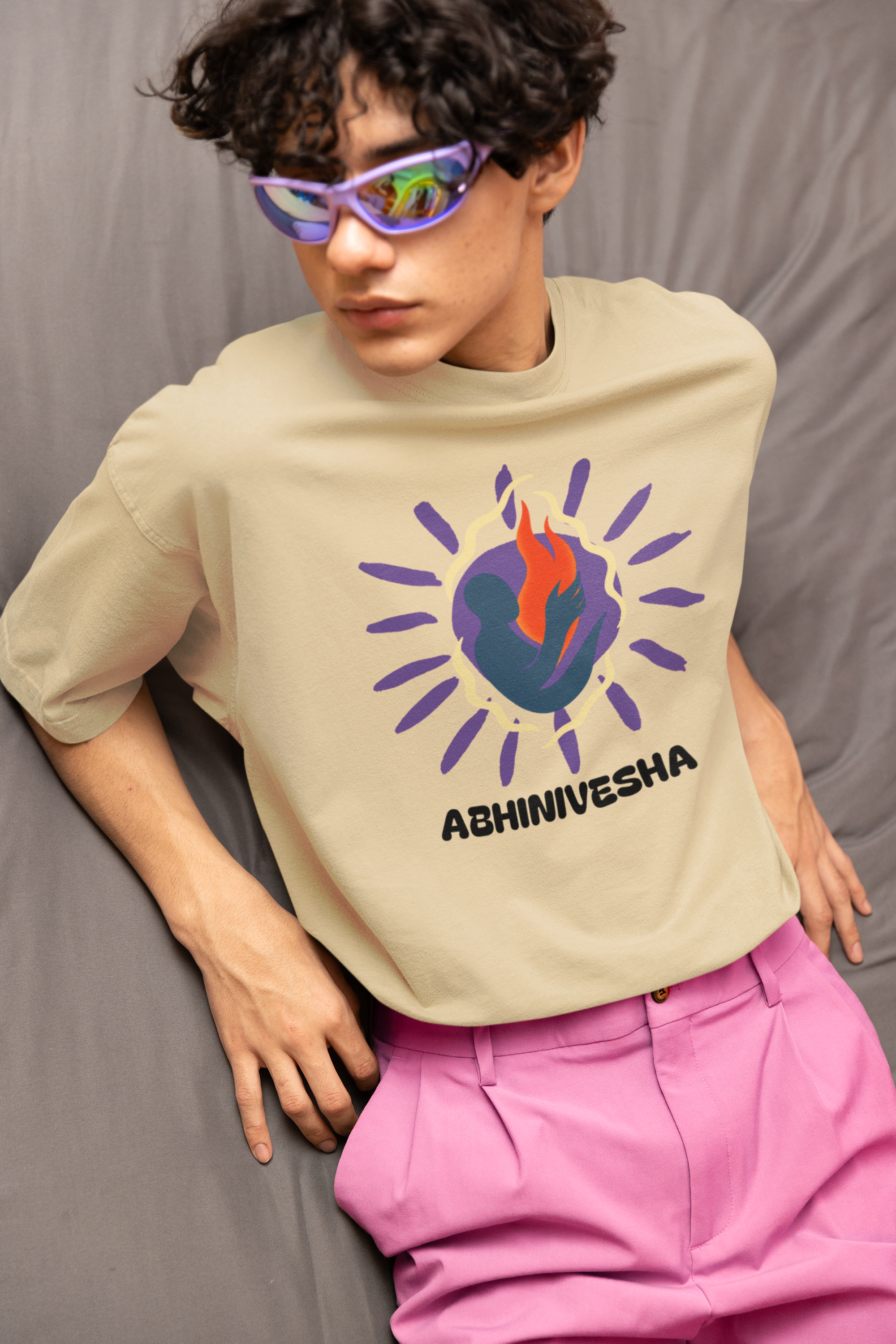 Abhinivesha Flame Globe T-Shirt