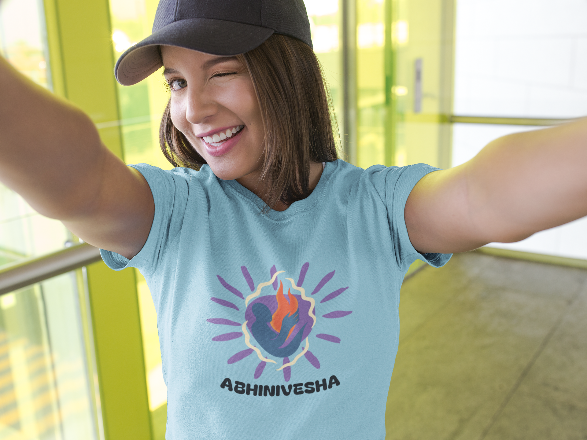 Abhinivesha Flame Globe T-Shirt