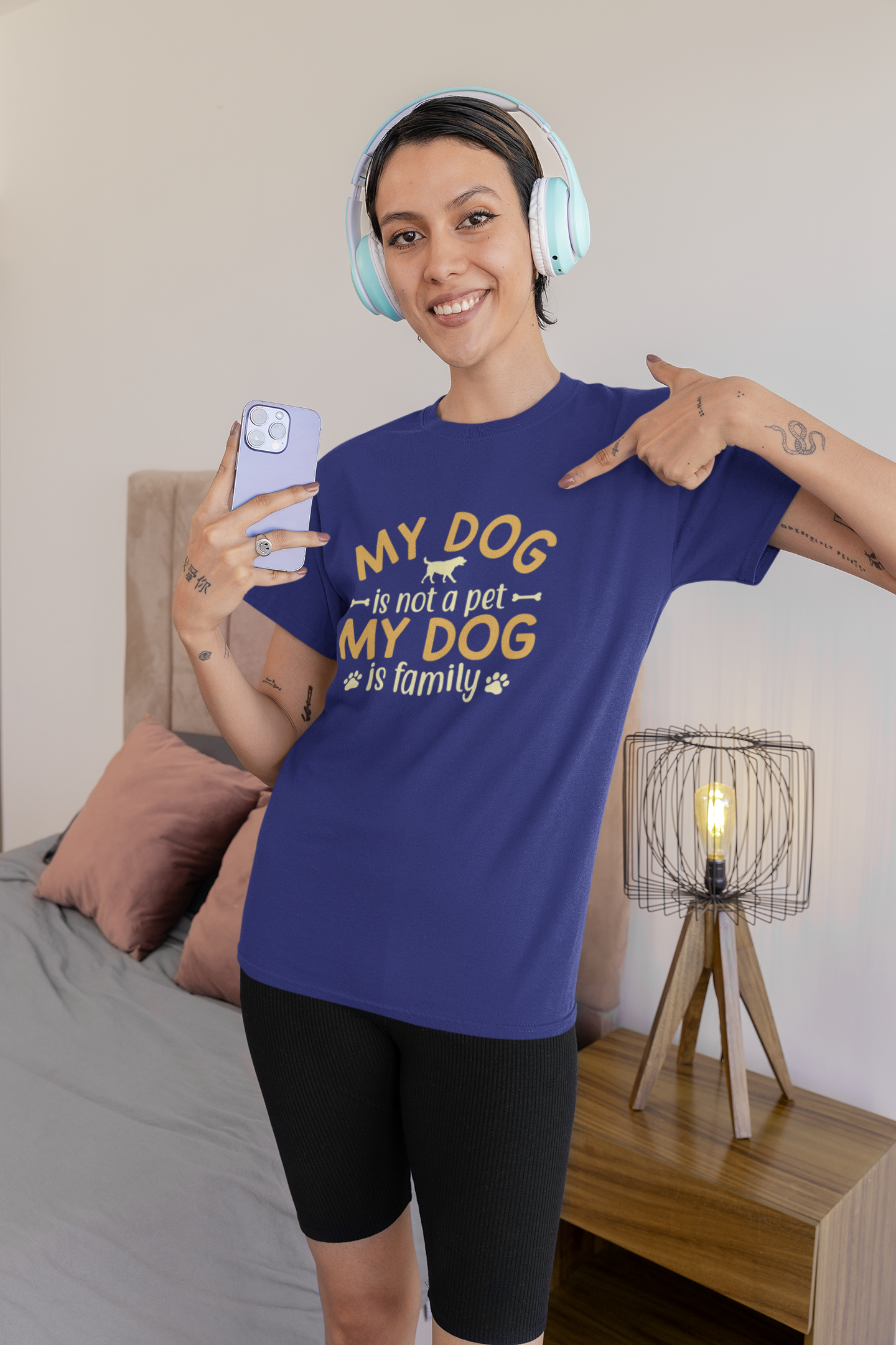 My Dog Is Family Heavy Cotton Tee