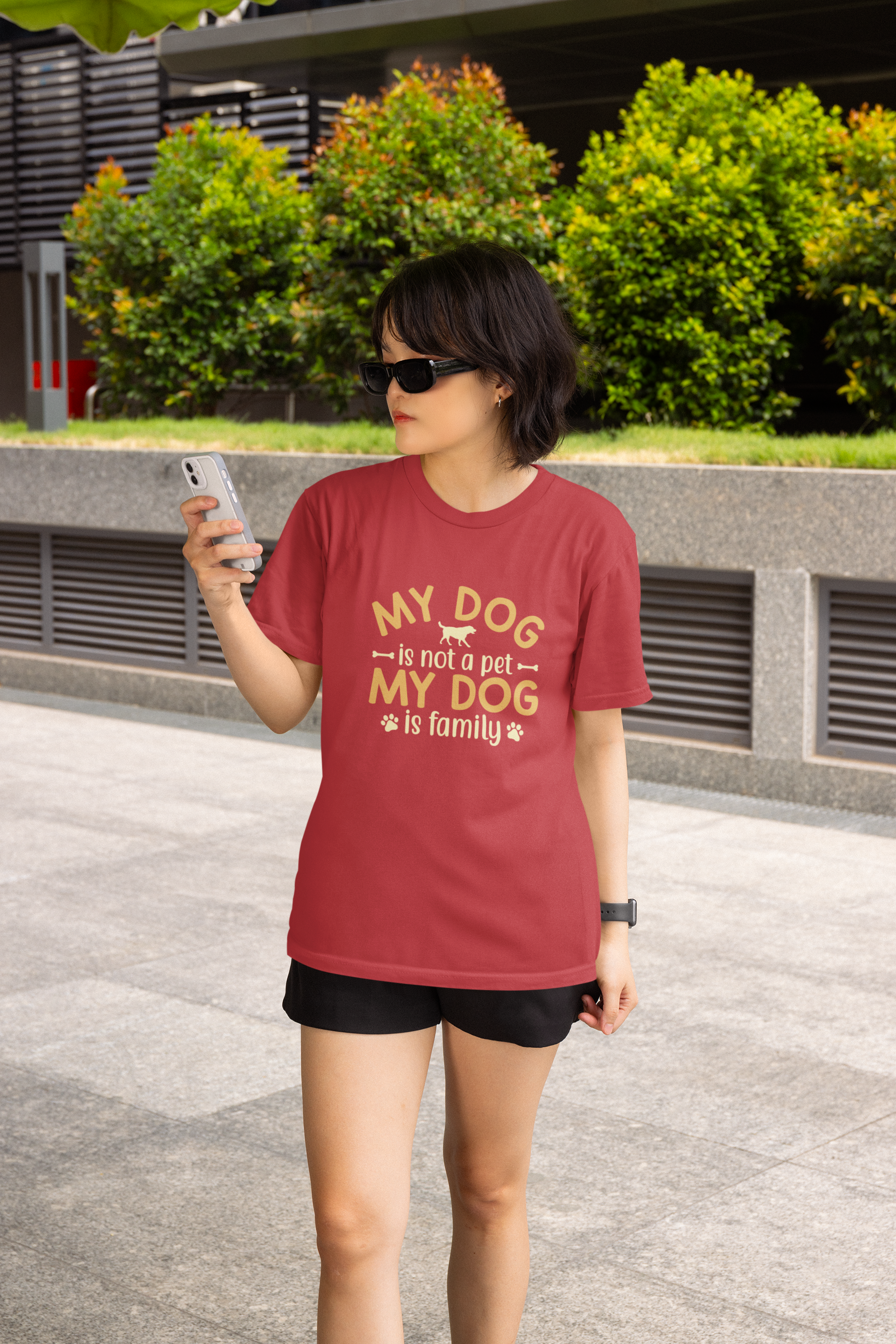 My Dog Is Family Heavy Cotton Tee