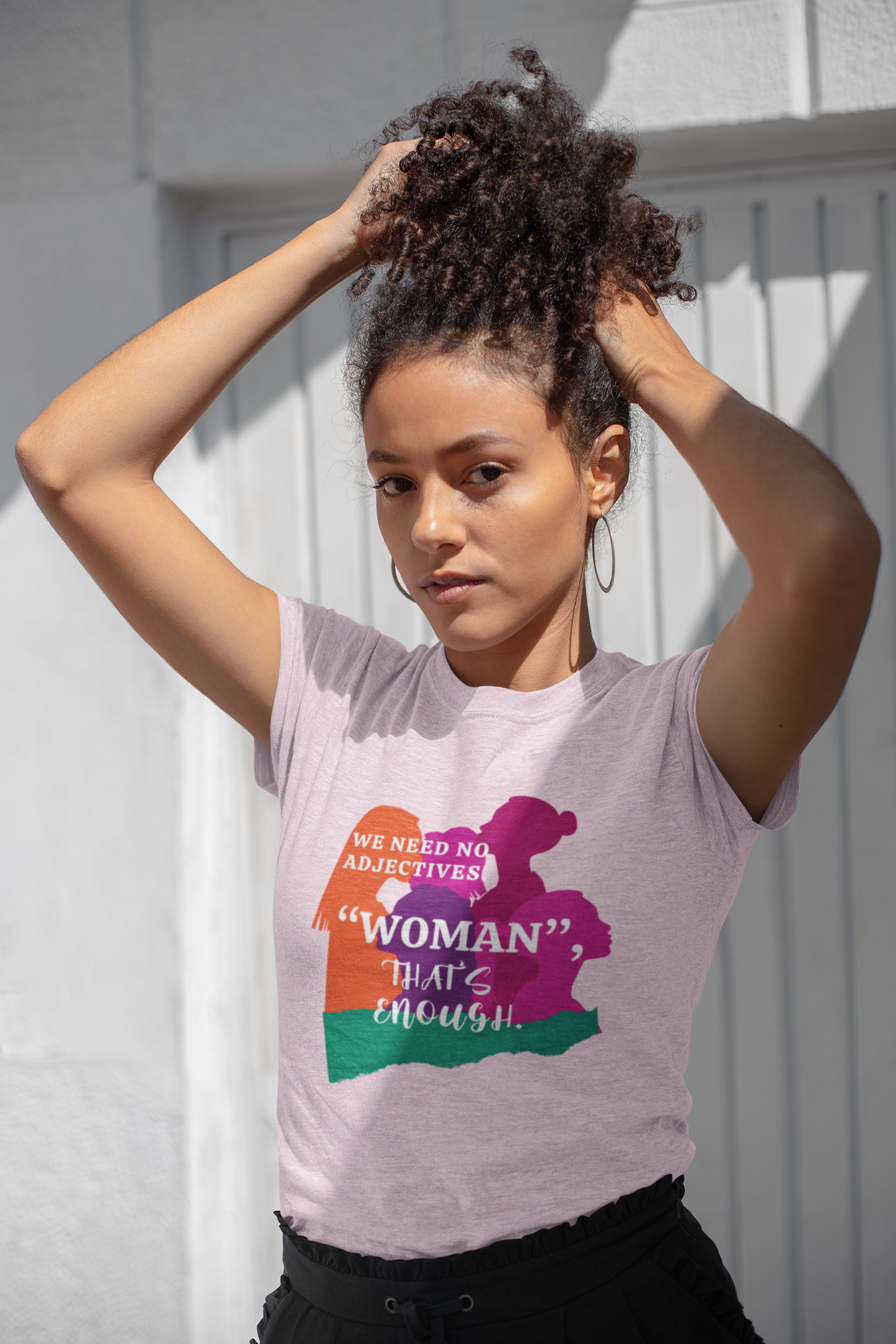 We Need No Adjective Woman Cotton Tee