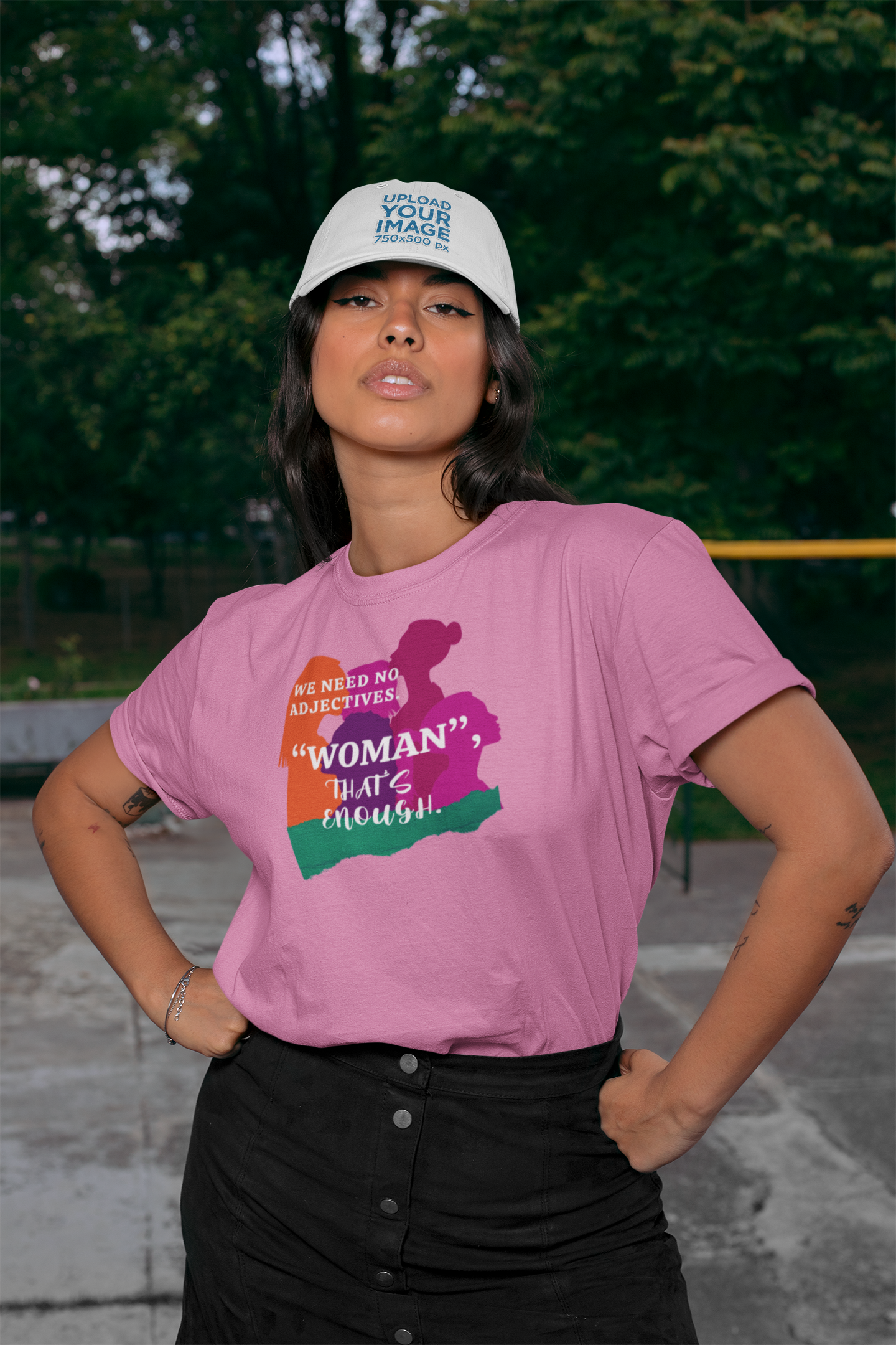 We Need No Adjective Woman Cotton Tee