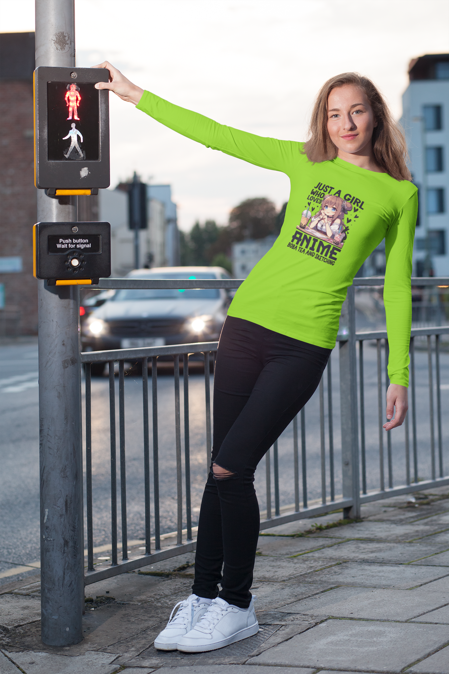 Girl who Loved Anime, Bobo Tea & Sketching Long Sleeve Tee