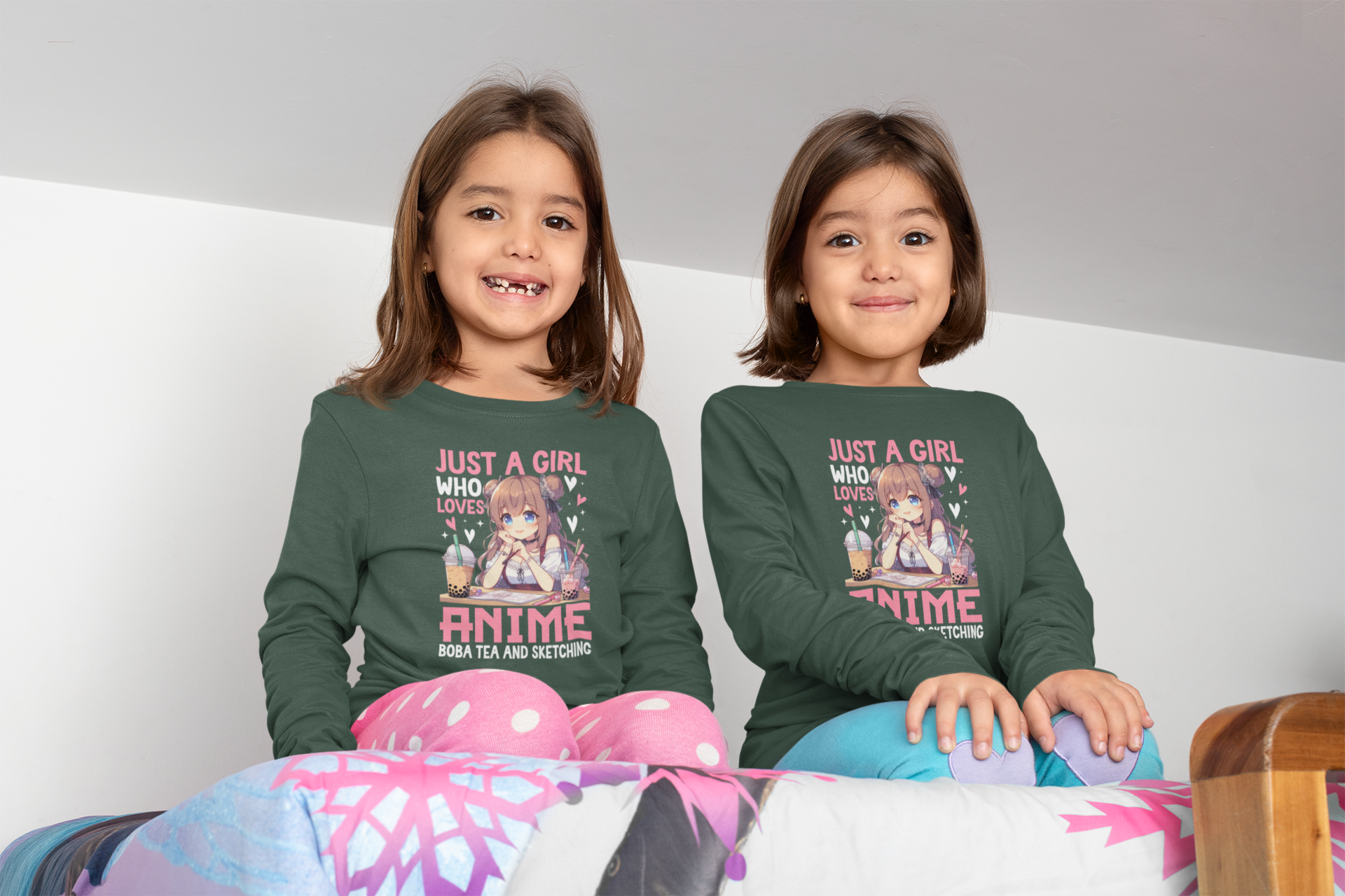Girl who Loved Anime, Bobo Tea & Sketching Long Sleeve Tee