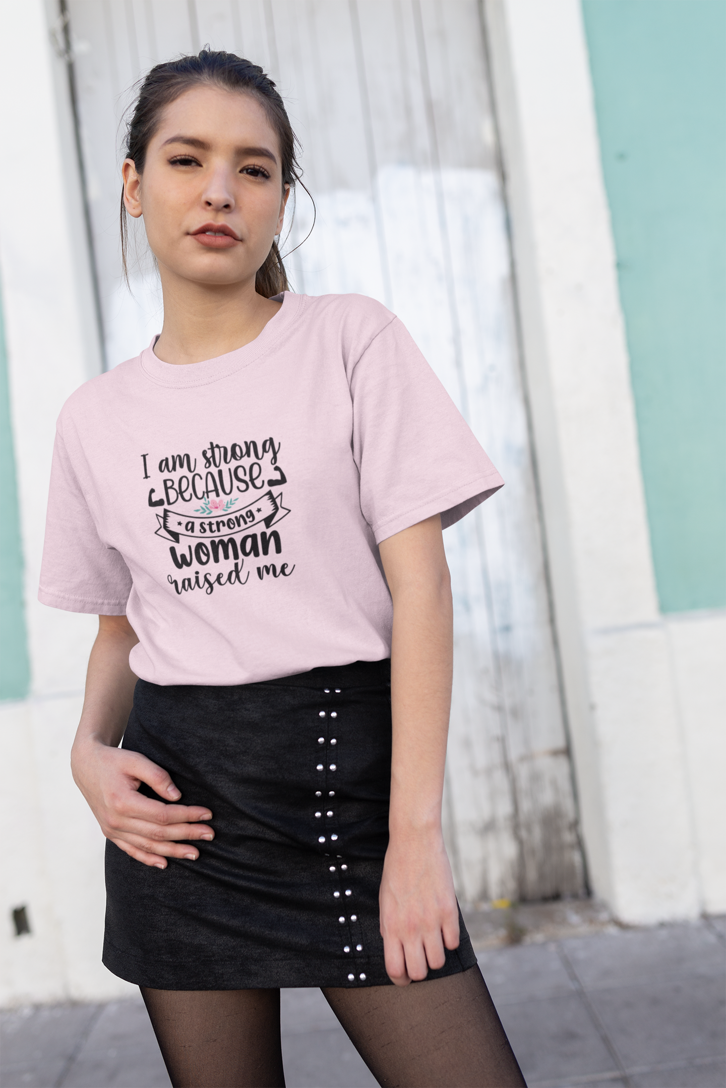 Raised by Strong woman Women's Cotton Tee