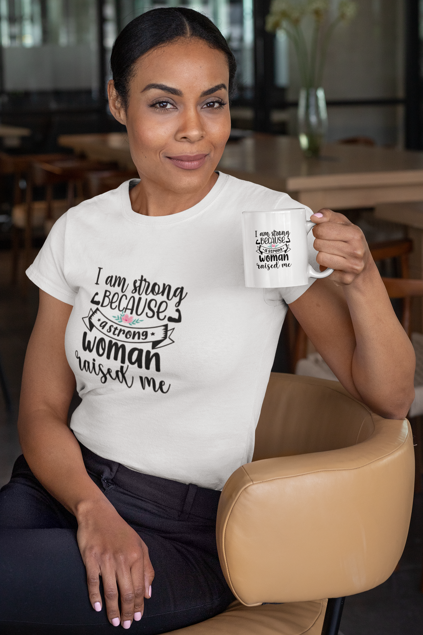 Raised by Strong woman Women's Cotton Tee