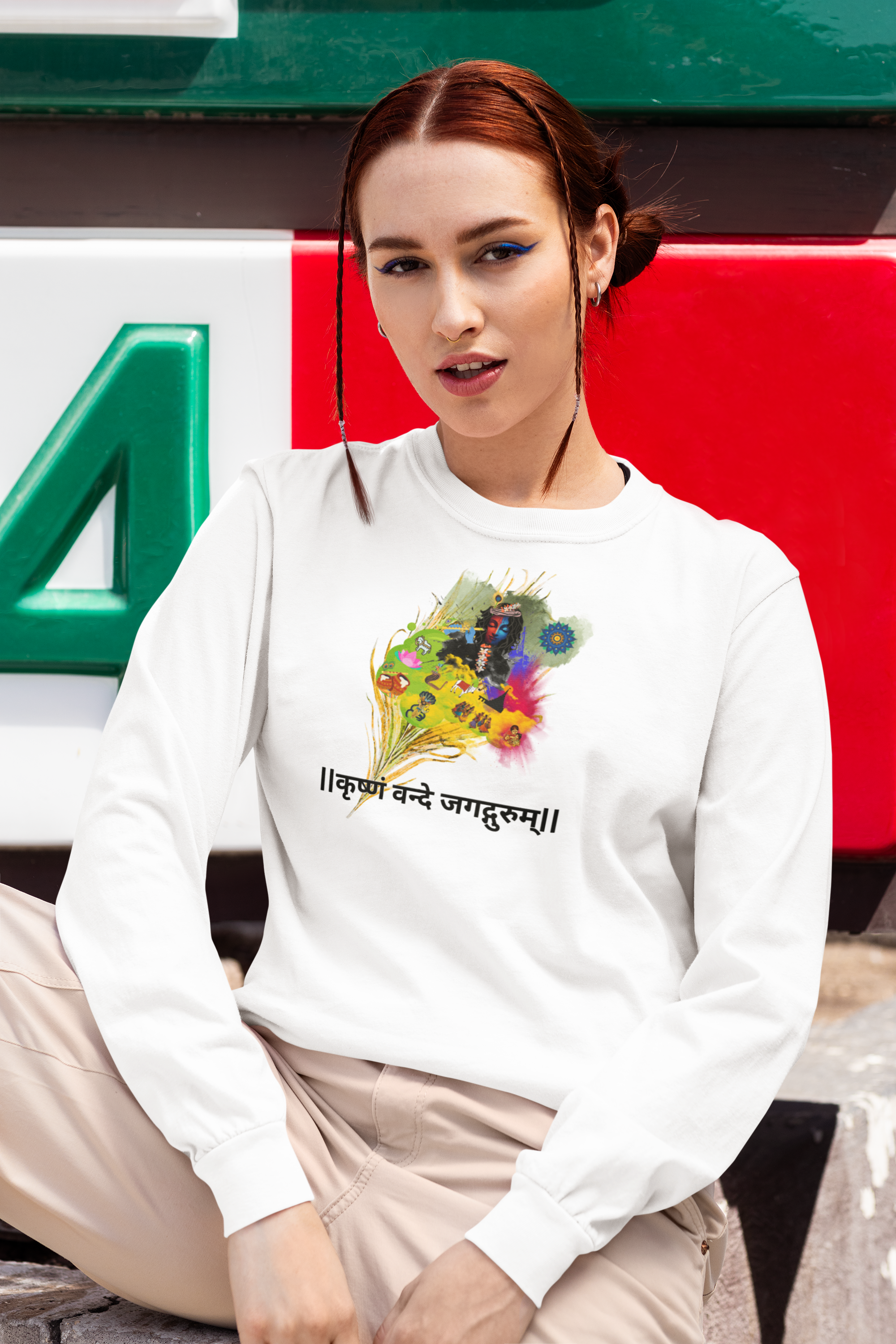 Sri Krishna Long Sleeve Tee