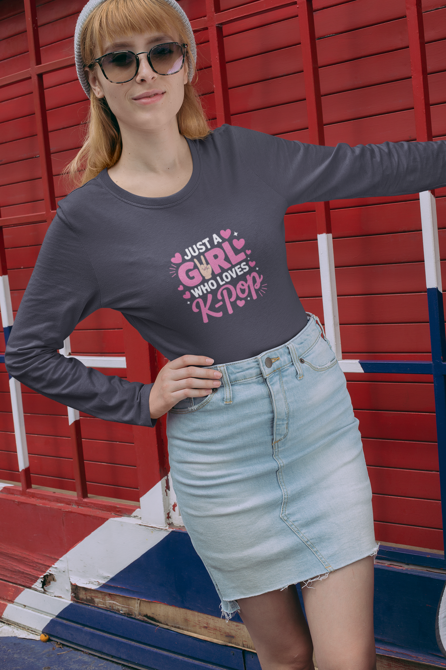 Just A Girl Who Loves K-Pop Long Sleeve Tee