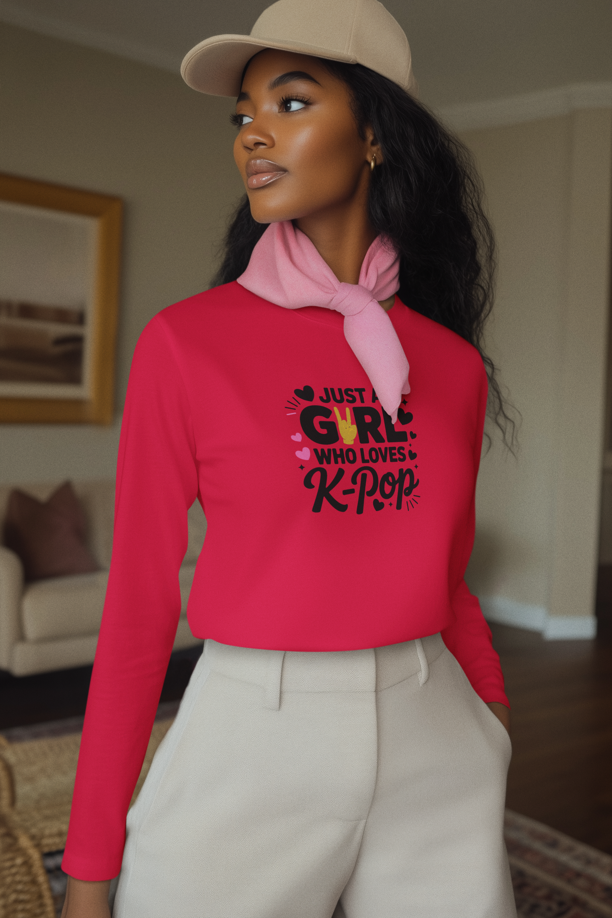 Just A Girl Who Loves K-Pop Long Sleeve Tee