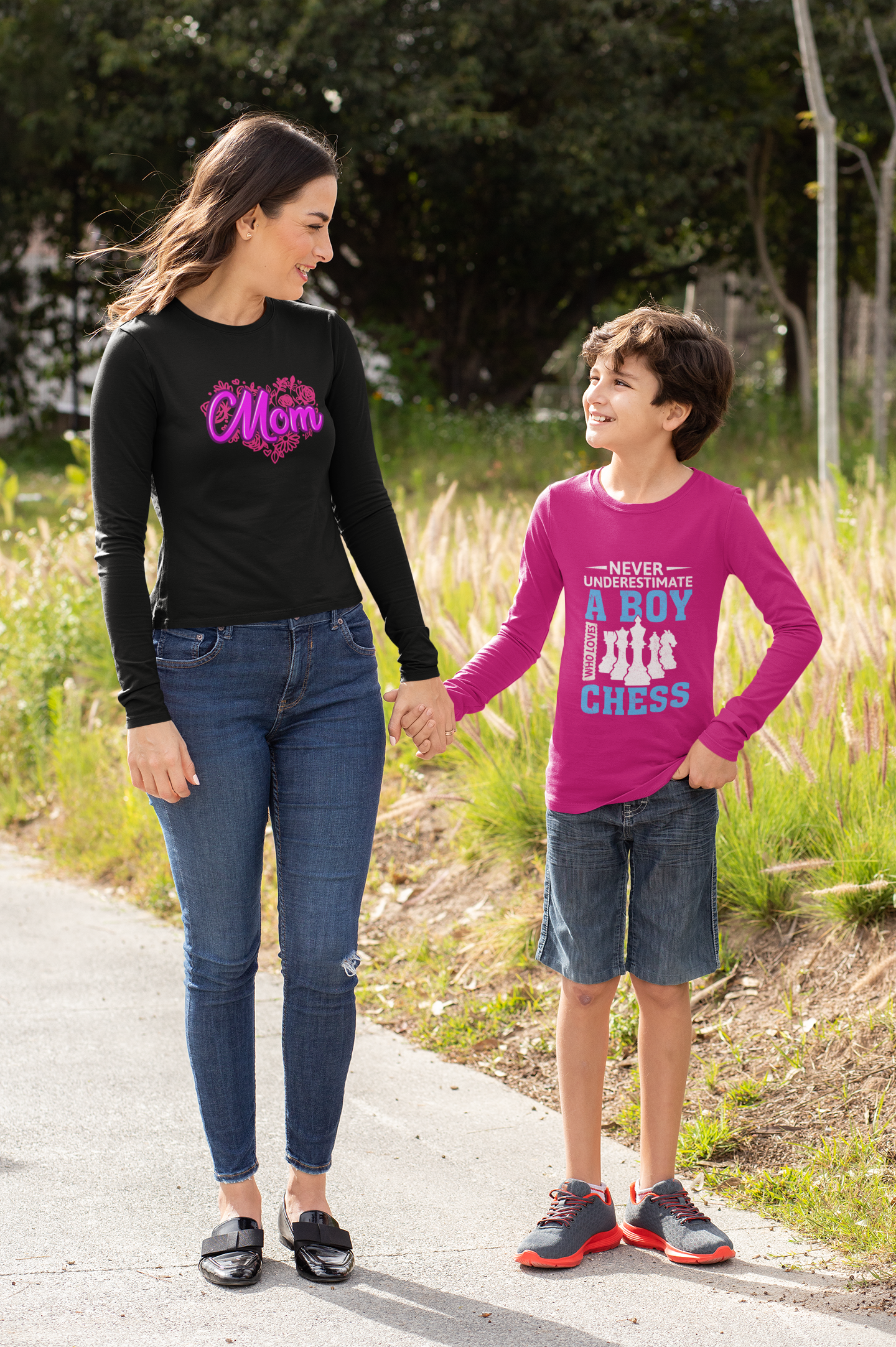 Boy Who Loves Chess Long Sleeve Tee