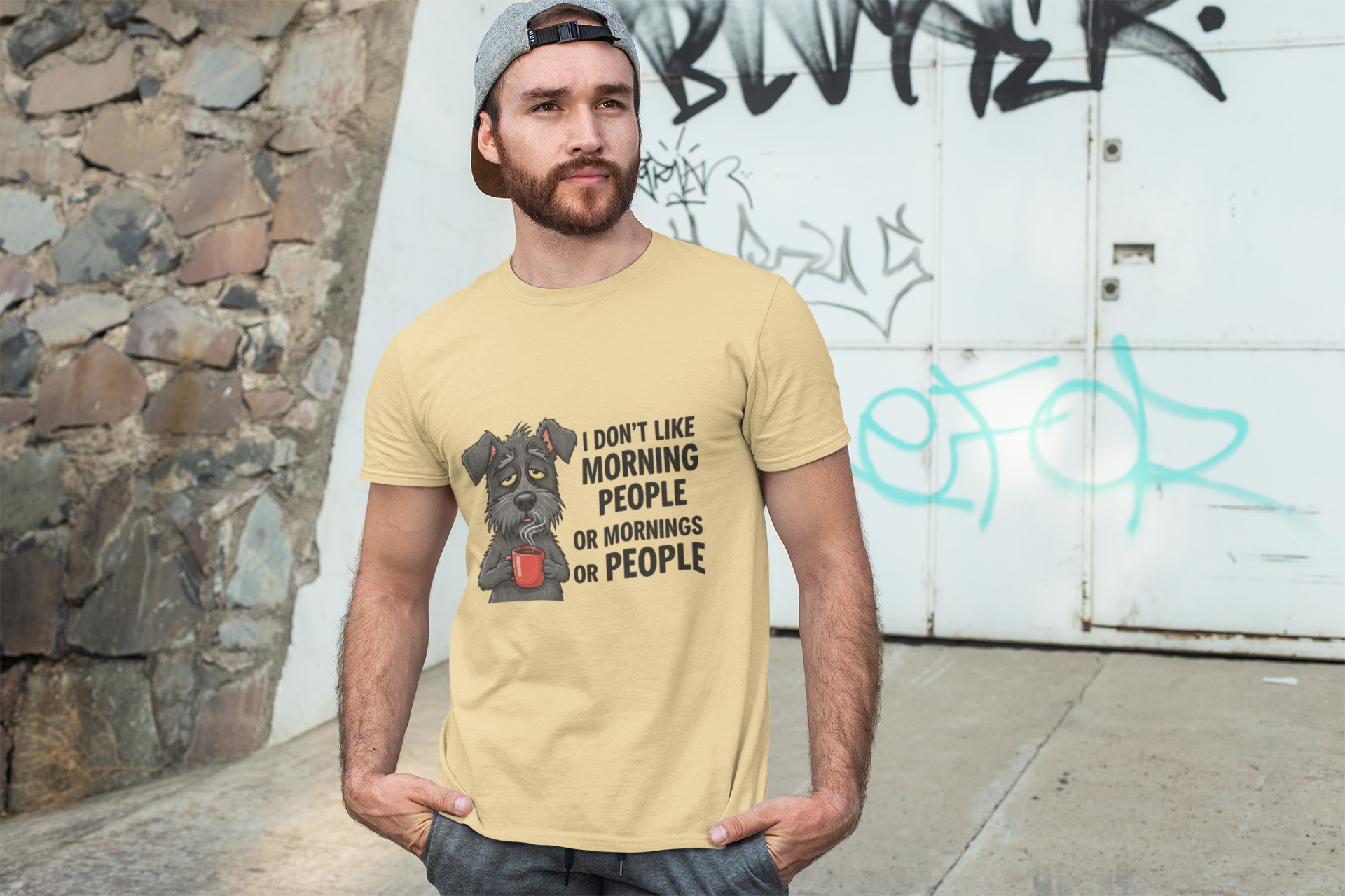 I Don't Like Morning People Unisex Heavy Cotton Tee
