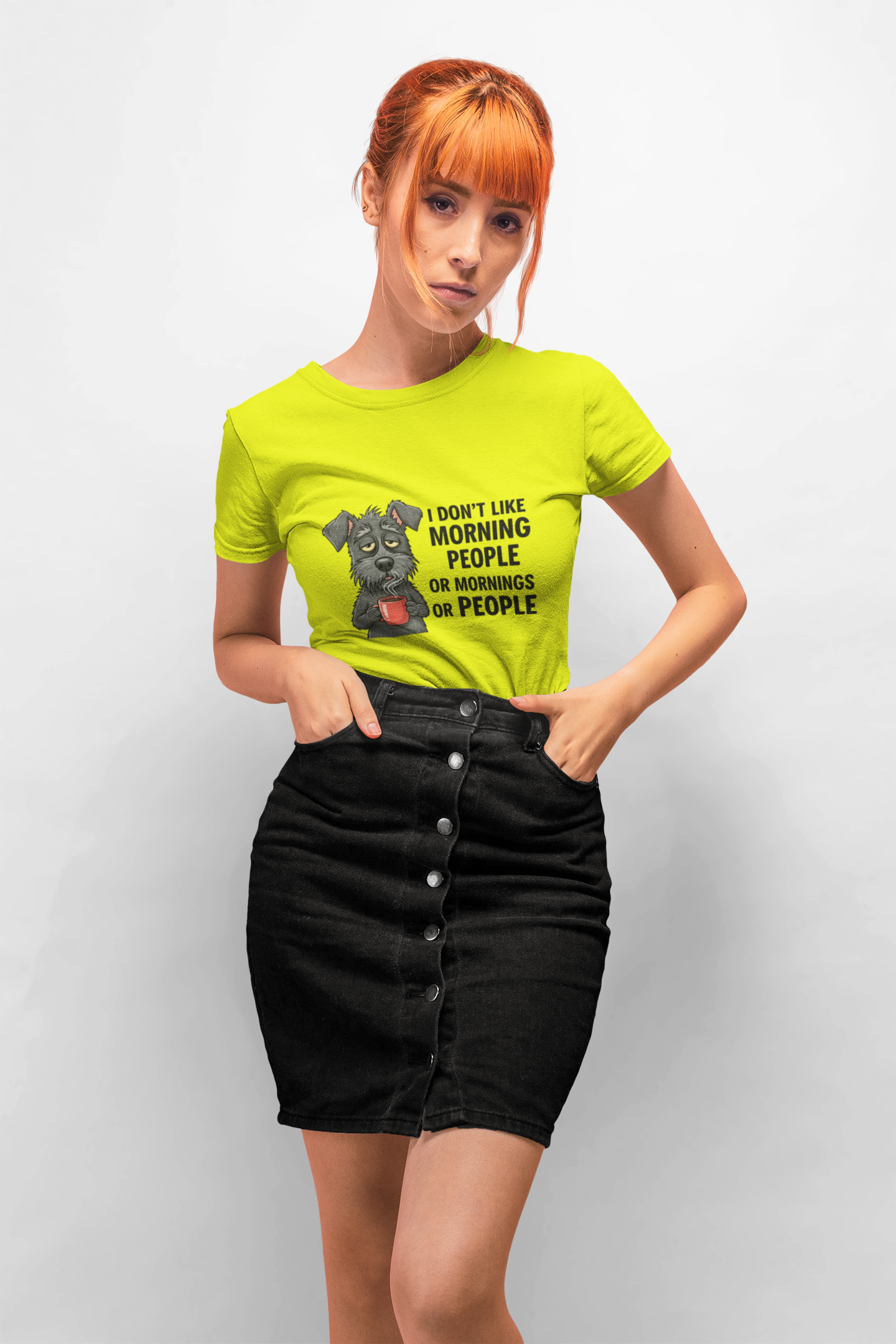 I Don't Like Morning People Unisex Heavy Cotton Tee