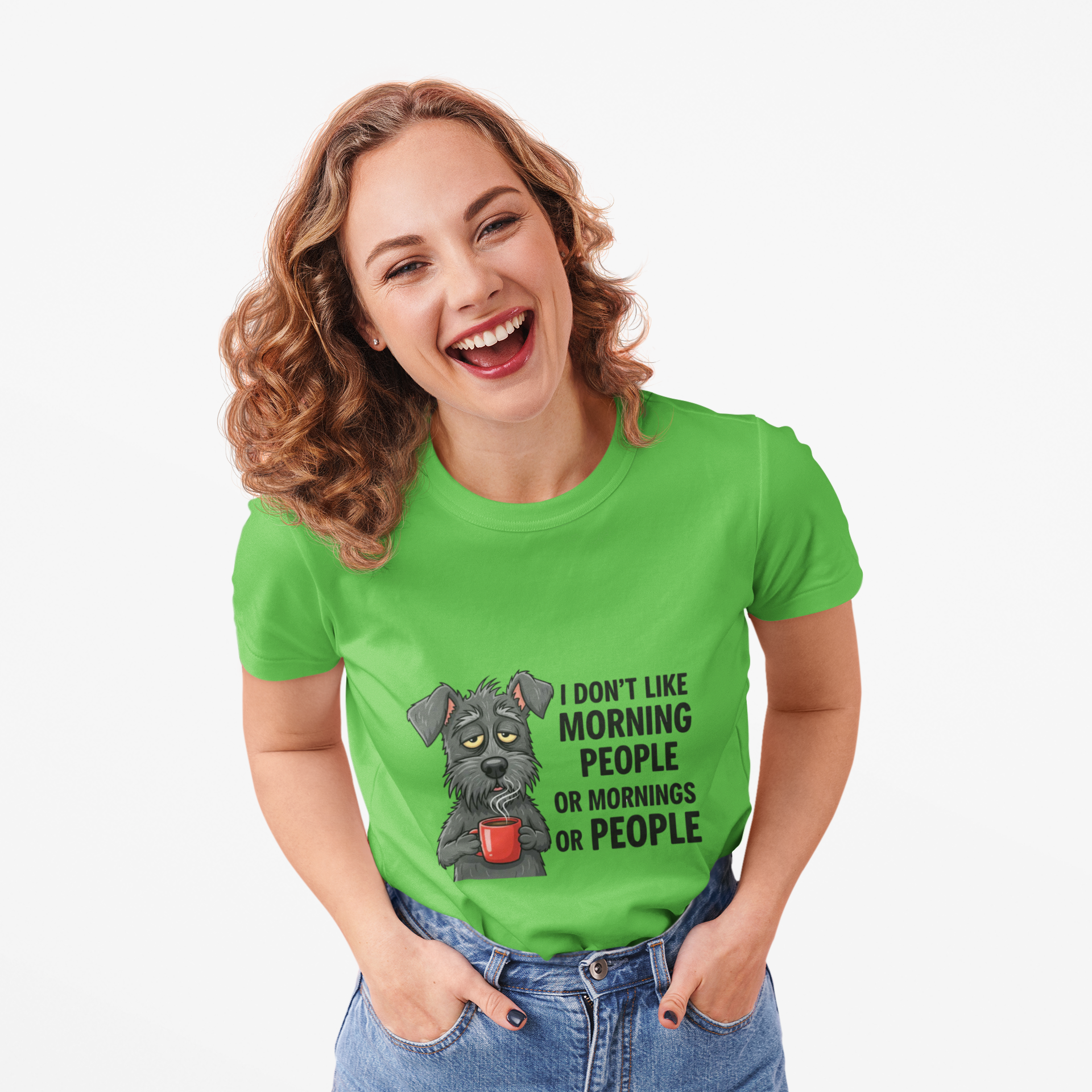 I Don't Like Morning People Unisex Heavy Cotton Tee