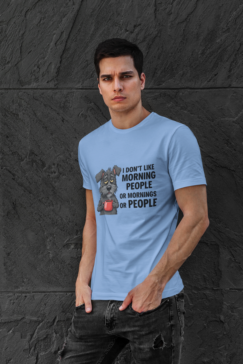I Don't Like Morning People Unisex Heavy Cotton Tee
