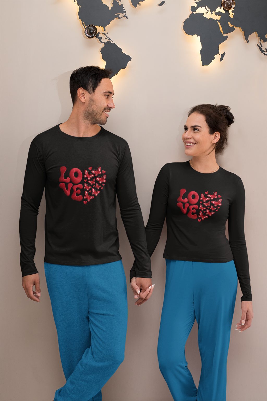 Love Heart Butterfly Long Sleeve Tee