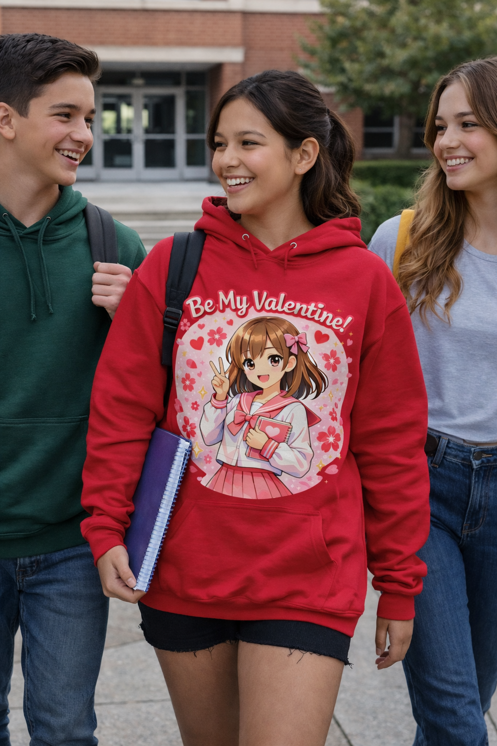 Be My Valentine Girly Hoodie