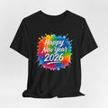 Watercolor Splash Happy New Year 2026 T-Shir