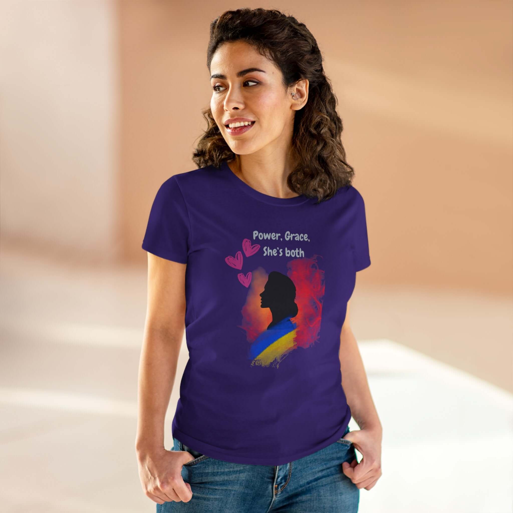 Empowering  Women's Power and Grace Midweight Cotton Tee