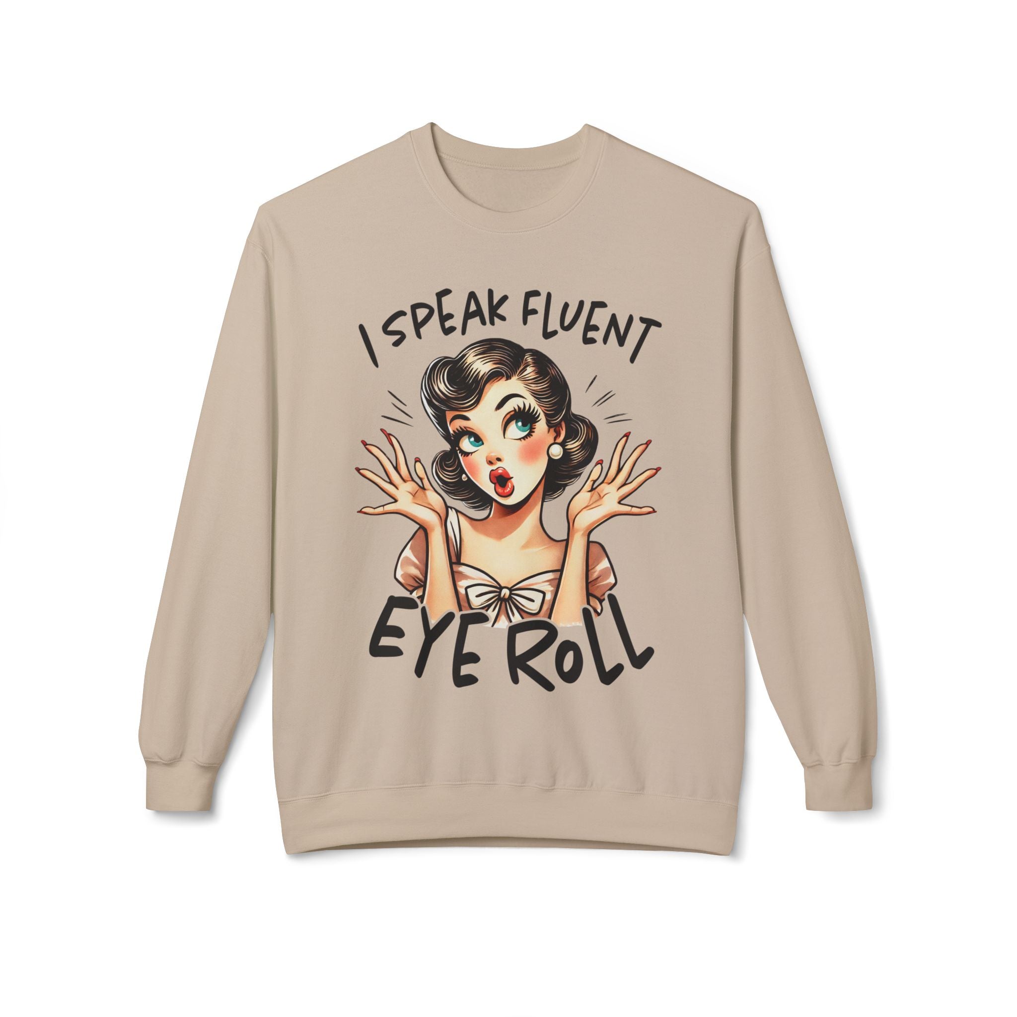 Fluent Eyeroll Softstyle Fleece Crewneck Sweatshirt