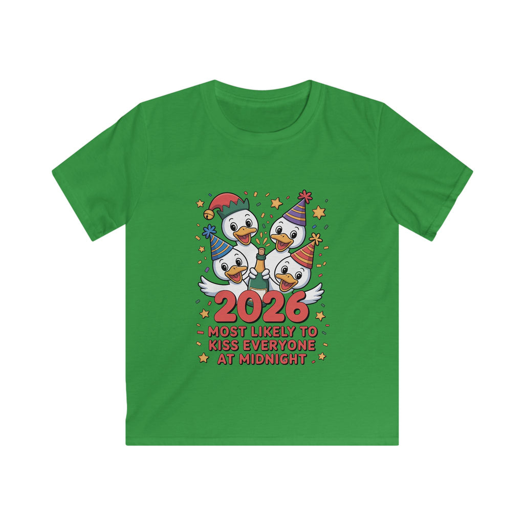 Cute Duck New Year Kids Tee — “New Year, New Toppings!”