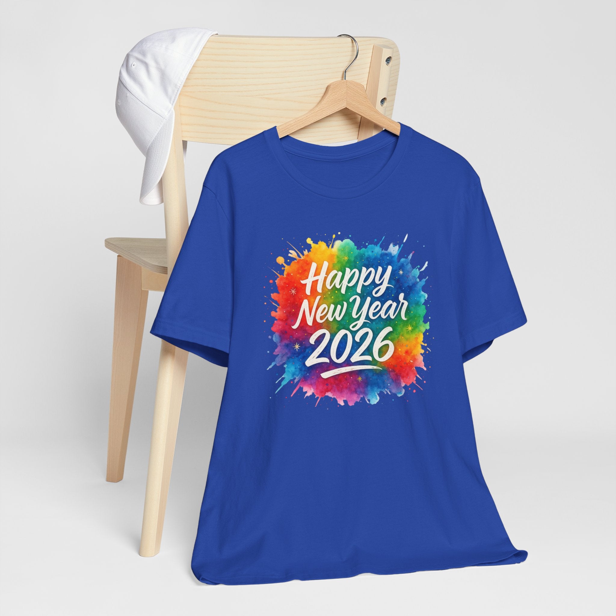 Watercolor Splash Happy New Year 2026 T-Shir