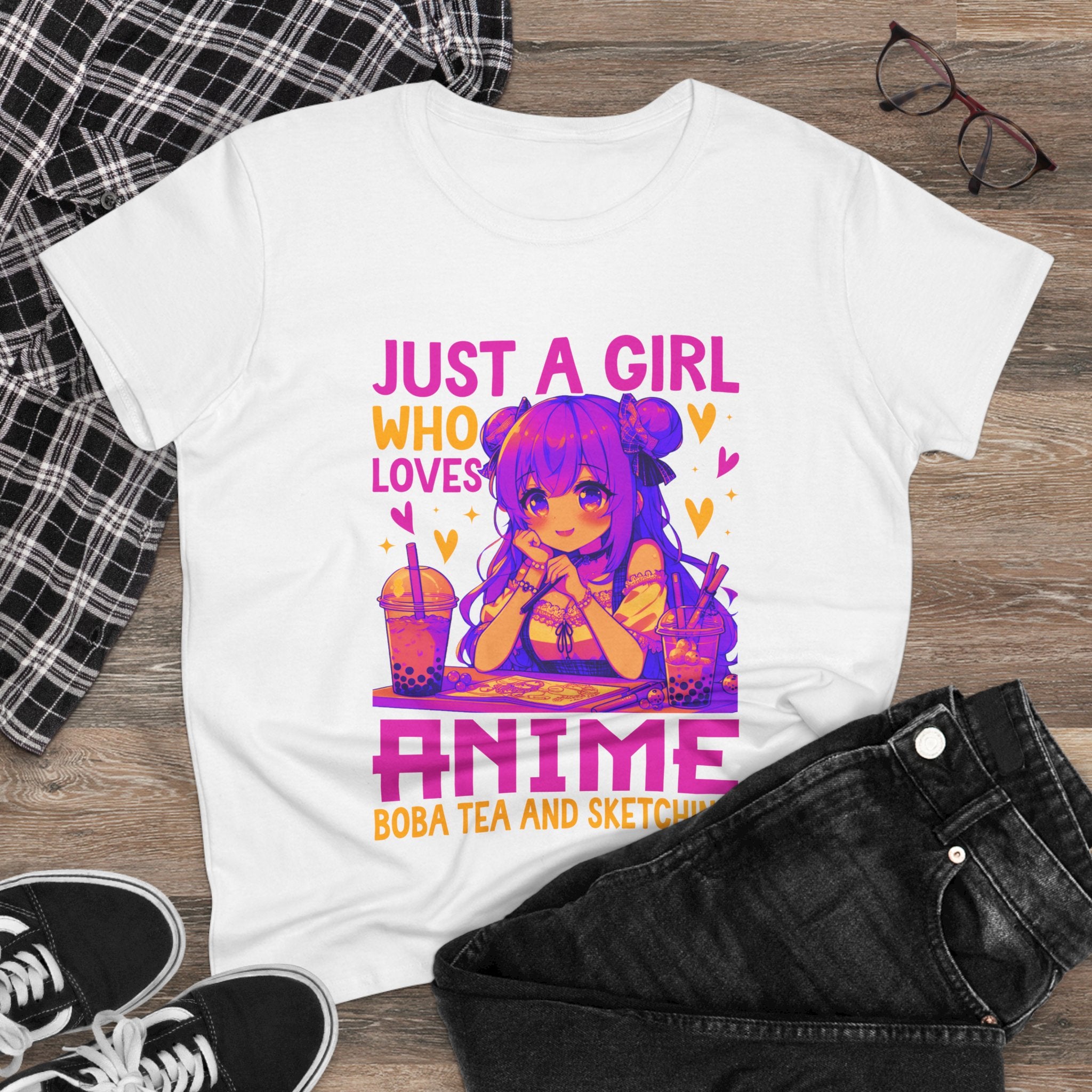 Just a Girl who loves Anime Teen Cotton Tee