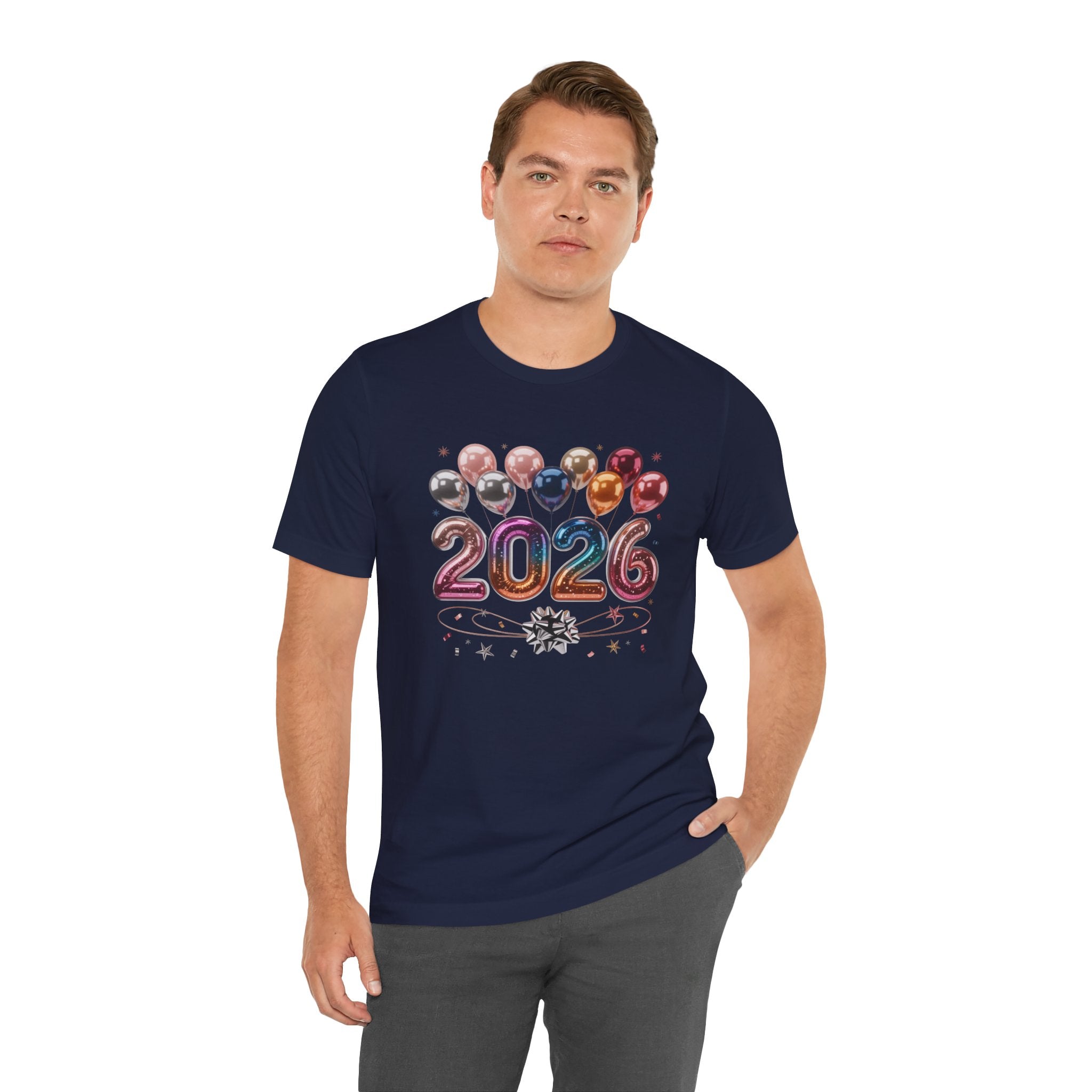 2026 Celebration T-Shirt — Festive Balloon New Year Tee