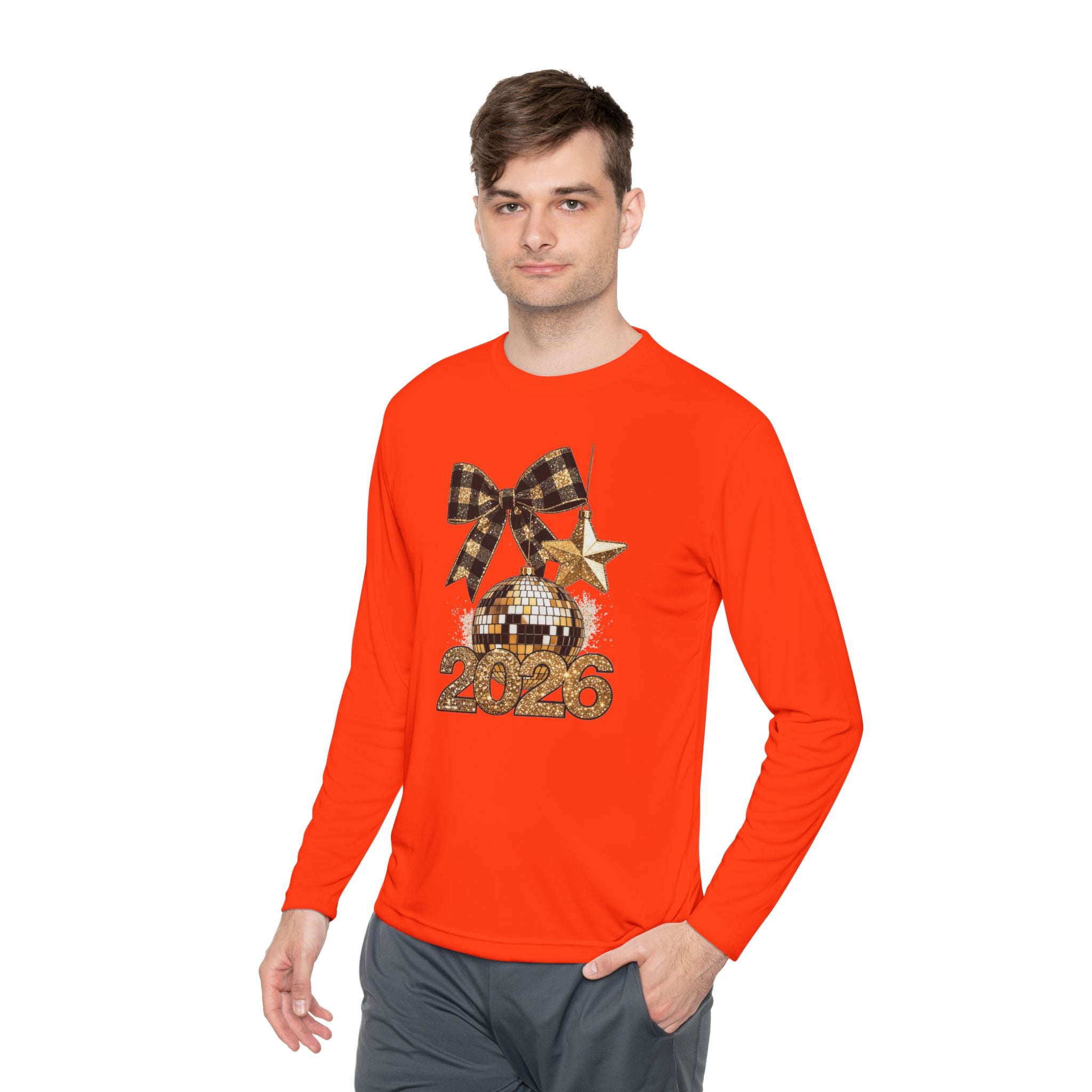 Happy 2026 Bow & Star Long Sleeve Tee